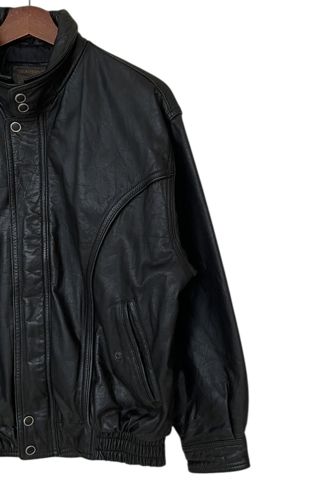 Branded Leather Vintage Japanese Brand Seahop Club Leather Jacket 1990s Size US M / EU 48-50 / 2 - 4 Thumbnail