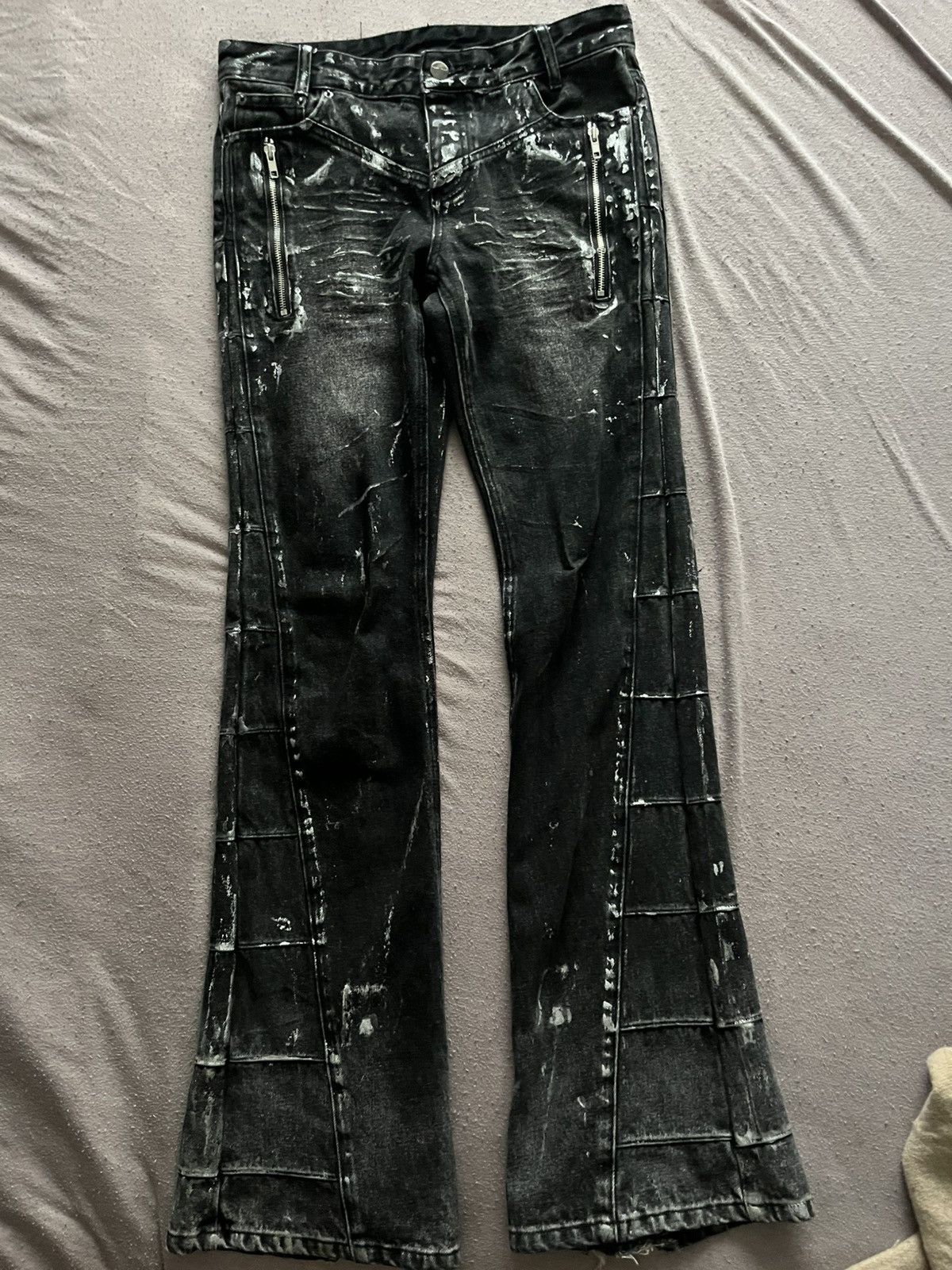 Other lamentist flared jeans in silver waxed asphalt grey denim Size US 30 / EU 46 - 2 Thumbnail
