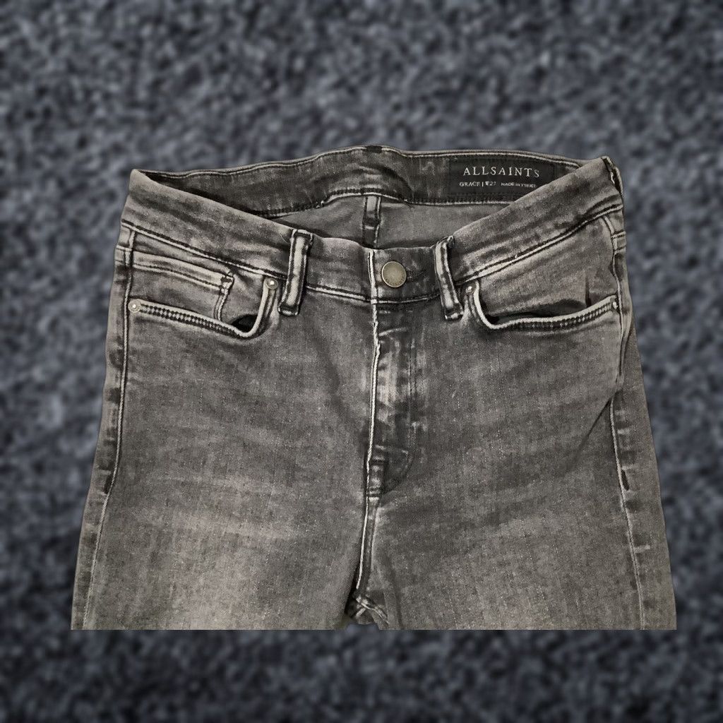 Allsaints All Saints Jeans Pants Womens 27 Black Mid Rise Stretch Skinny 5-Pocket Denim Logo Slim Fit Womens Size 27" / US 4 / IT 40 - 1 Thumbnail