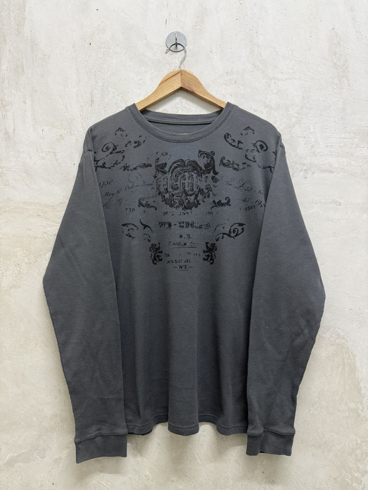 Southpole 2000s Gothic southpole affliction style Waffle LS Tees Size US XL / EU 56 / 4 - 1 Thumbnail