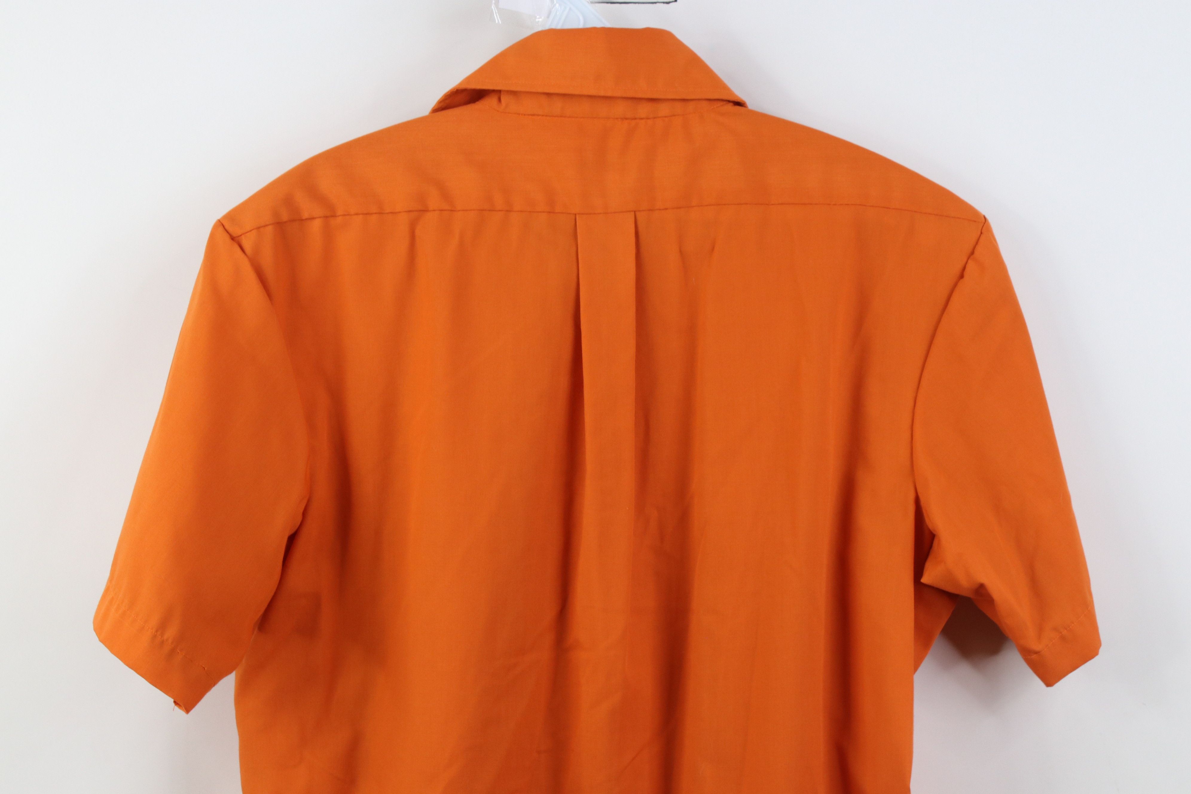 Vintage Vintage 70s Streetwear Short Sleeve Button Shirt Orange Size US M / EU 48-50 / 2 - 12 Thumbnail