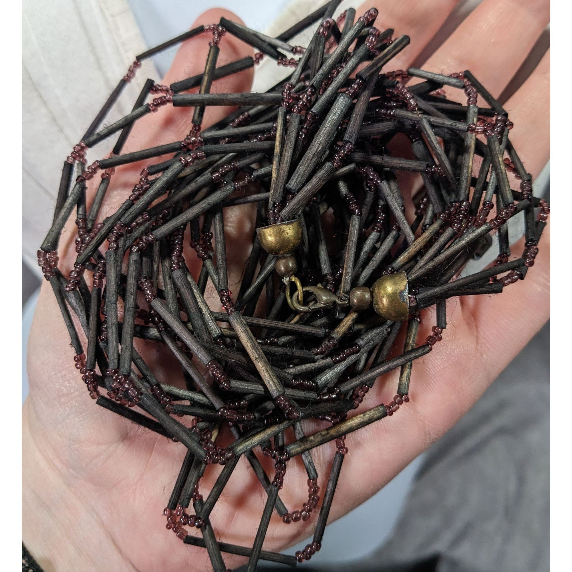 Other Vintage Black Wood And Glass Multistrand Necklace Size ONE SIZE - 9 Thumbnail