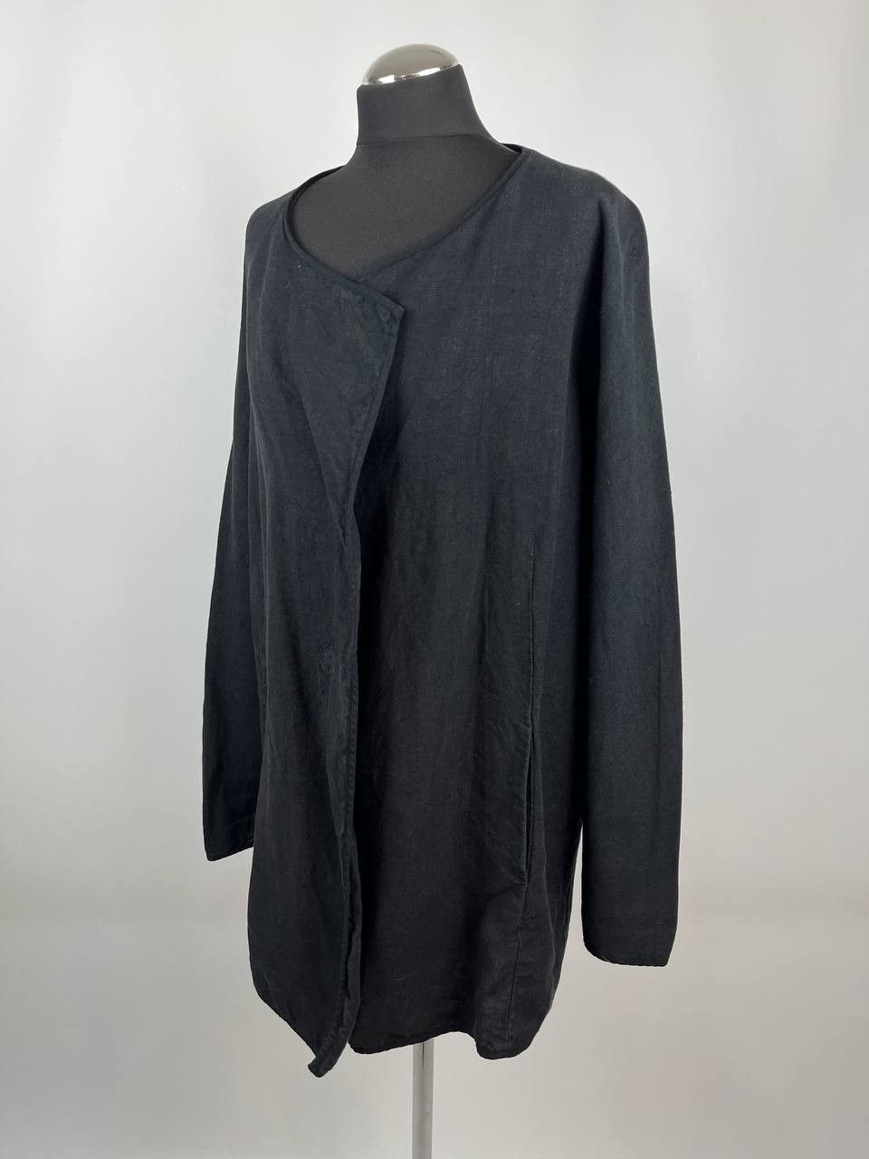 OSKA OSKA 100% Linen Black Jacket Lagenlook Boho Size 3 L/XL Size L / US 10 / IT 46 - 2 Thumbnail