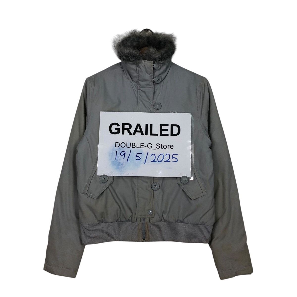 Fred Perry 📌Vintage Biker Jacket Rich Grey Fred Perry Mink Fur Collar Size US M / EU 48-50 / 2 - 1 Thumbnail
