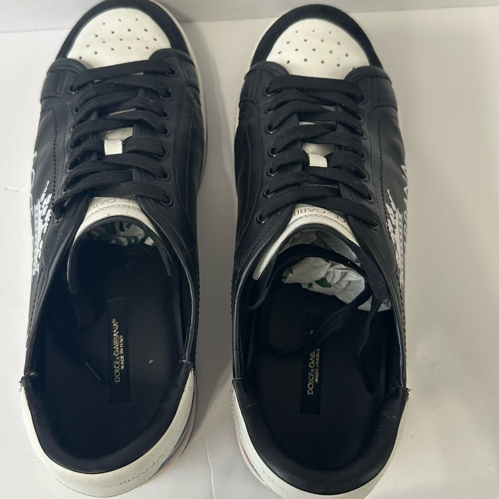 Dolce & Gabbana Roma Low Top Sneakers size US 11 Black Leather Milano Crown Size US 11 / EU 44 - 7 Thumbnail