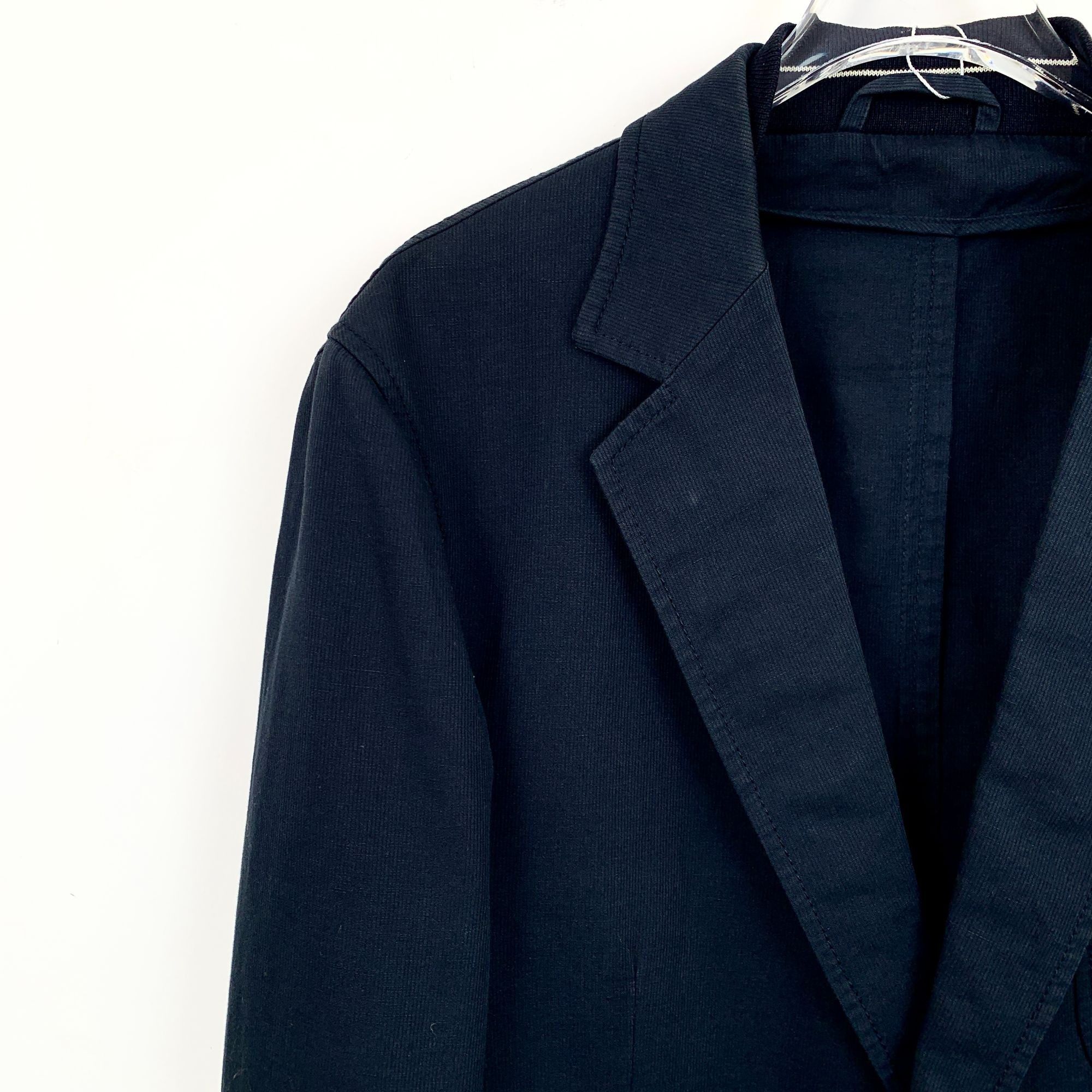 Ermenegildo Zegna Ermenegildo Zegna Navy Cotton-Linen Blend Suit Jacket L Size US L / EU 52-54 / 3 - 7 Thumbnail