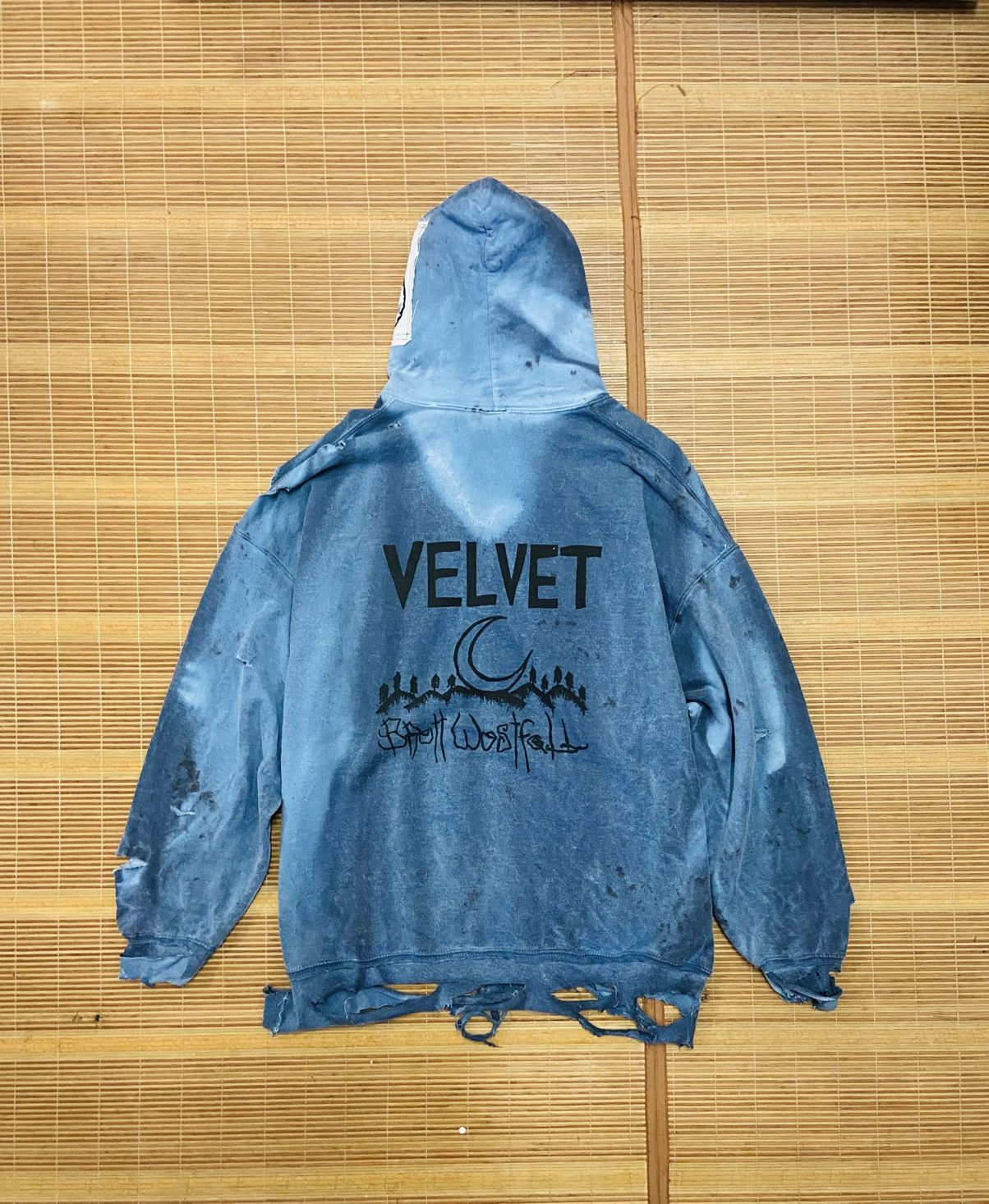 Designer VELVET BRETT WESTFALL DISTRESSED HOODIE Size US S / EU 44-46 / 1 - 2 Thumbnail