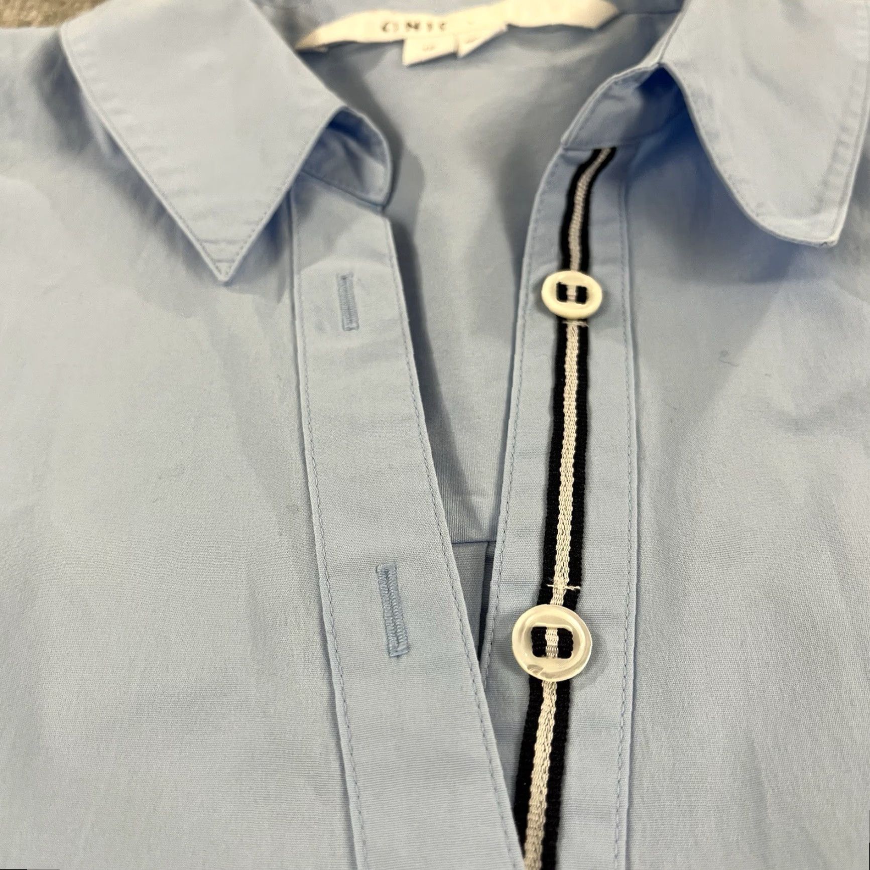 Veronica Beard VERONICA BEARD Shirt Womens Size 12 Blue Short Sleeve Button-Up Casual Workwear Size XL / US 12-14 / IT 48-50 - 6 Thumbnail