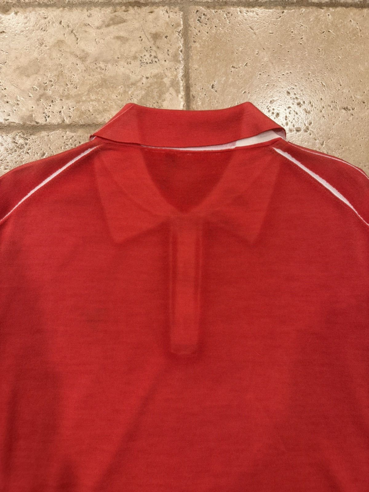 Prada Prada Optical 21 Years Cashmere Wool Red Sweater Polo Shirt Size US XL / EU 56 / 4 - 16 Thumbnail