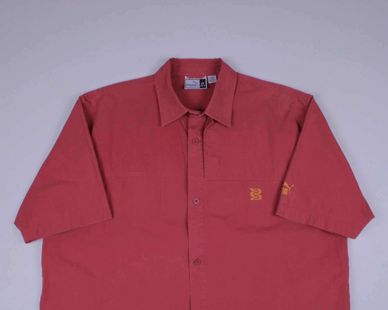 Puma × Vintage PUMA Speedsters Vintage Red Short Sleeve Shirt Size US XL / EU 56 / 4 - 4 Thumbnail