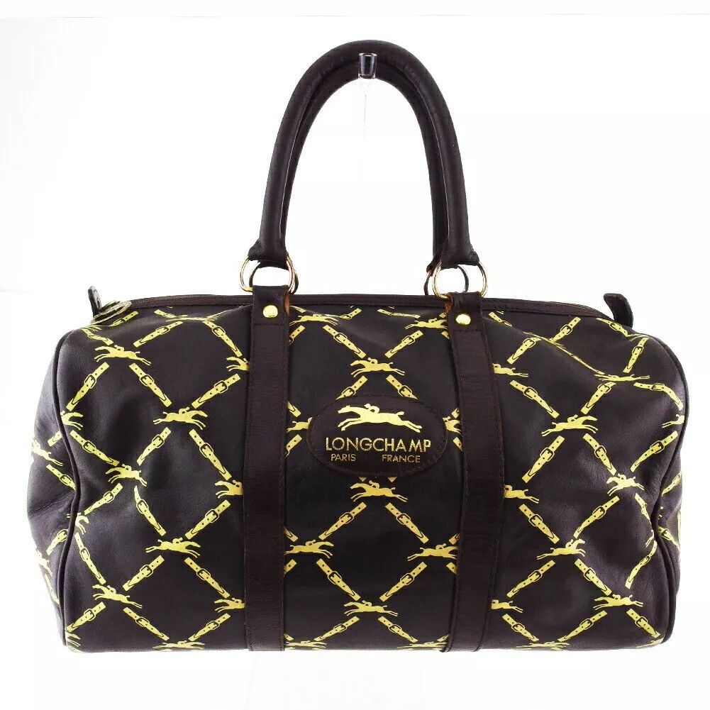 Vintage longchamp leather bag sales