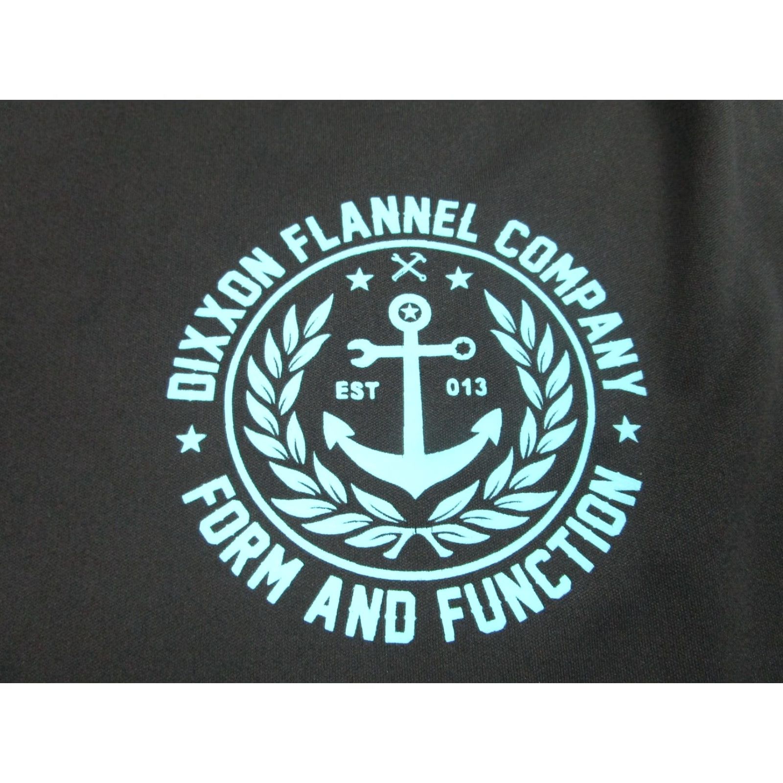 Vintage Dixxon Flannel Company Shirt Mens Large Black Long Sleeve Hold Fast Anchor Nautical Graphic Print Crew Neck Thumbhole Cuff Size US L / EU 52-54 / 3 - 4 Thumbnail