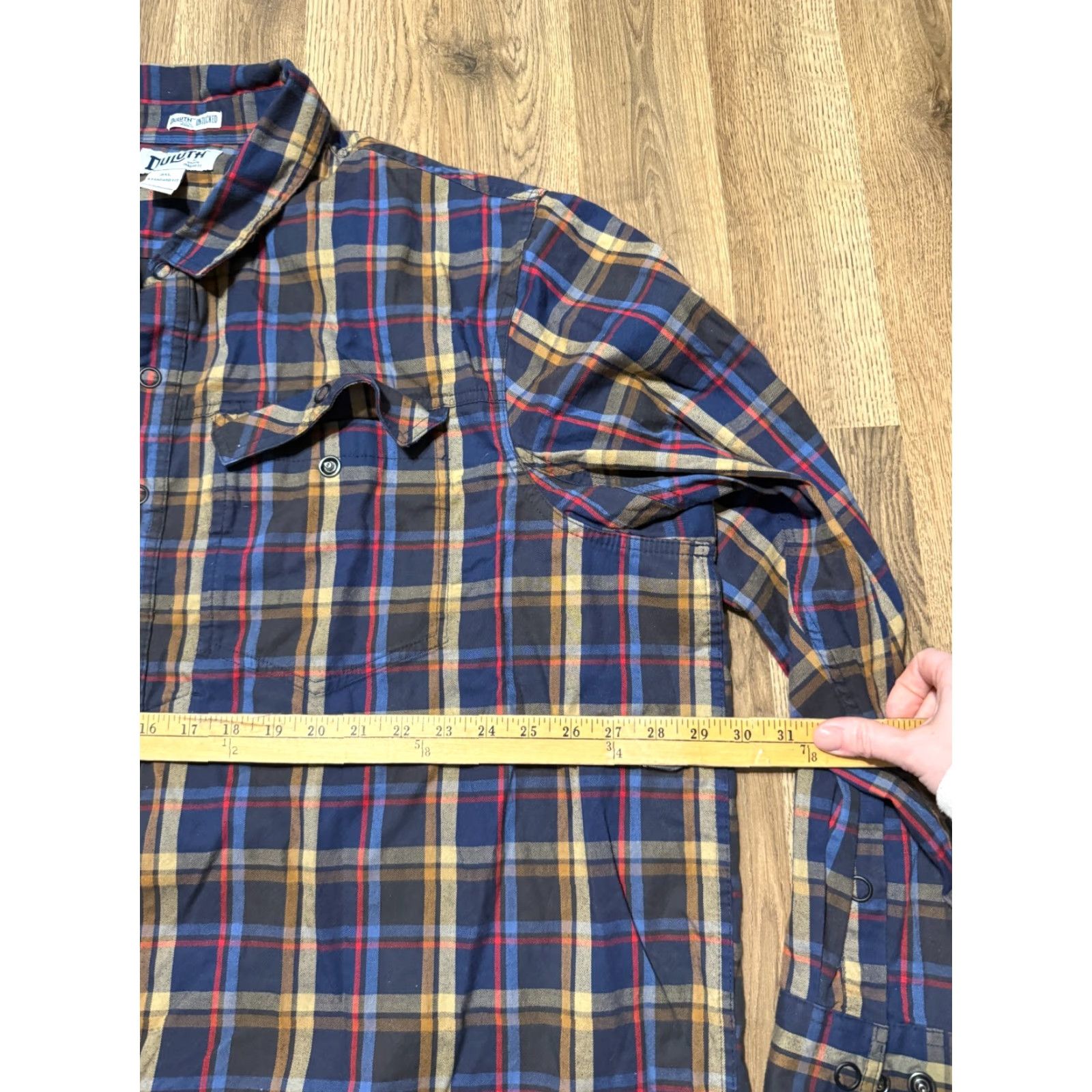Vintage Duluth Shirt Button-Up Blue Plaid Long Sleeve 3XL Mens Regular Fit Size US XXL / EU 58 / 5 - 6 Thumbnail