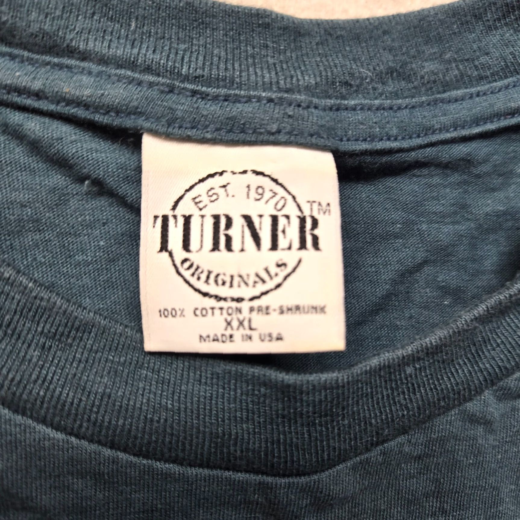 Vintage Turner Embroidered Blue Shirt T-Shirt Adult Men's 2XL XXL Size US XXL / EU 58 / 5 - 4 Thumbnail