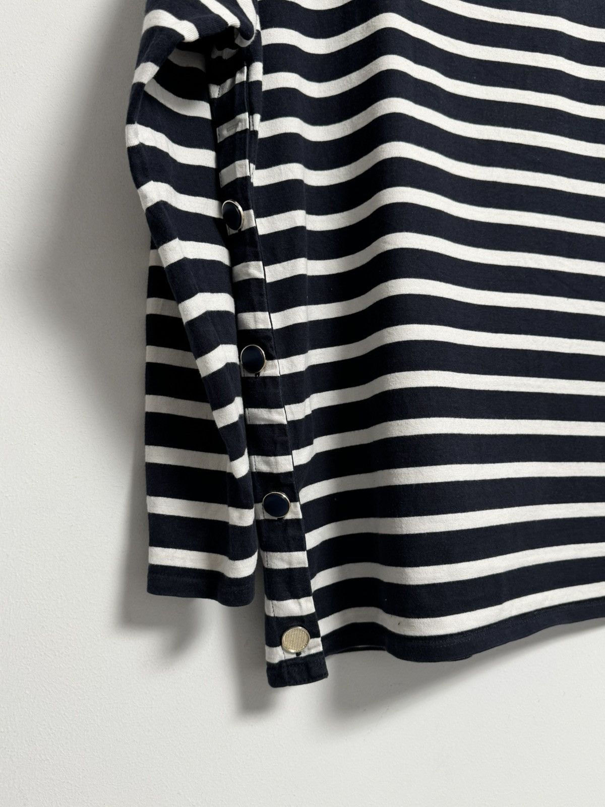 Sezane Sezane Women Long Sleeve Navy Blue Striped Organic T-shirt Size XL / US 12-14 / IT 48-50 - 14 Thumbnail
