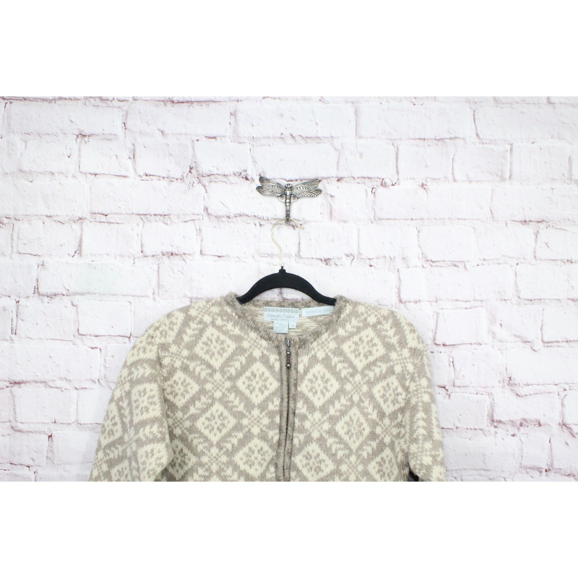 Vintage Vintage Nomadic Traders Women's Nordic 100% Wool Sweater Size S / US 4 / IT 40 - 2 Thumbnail