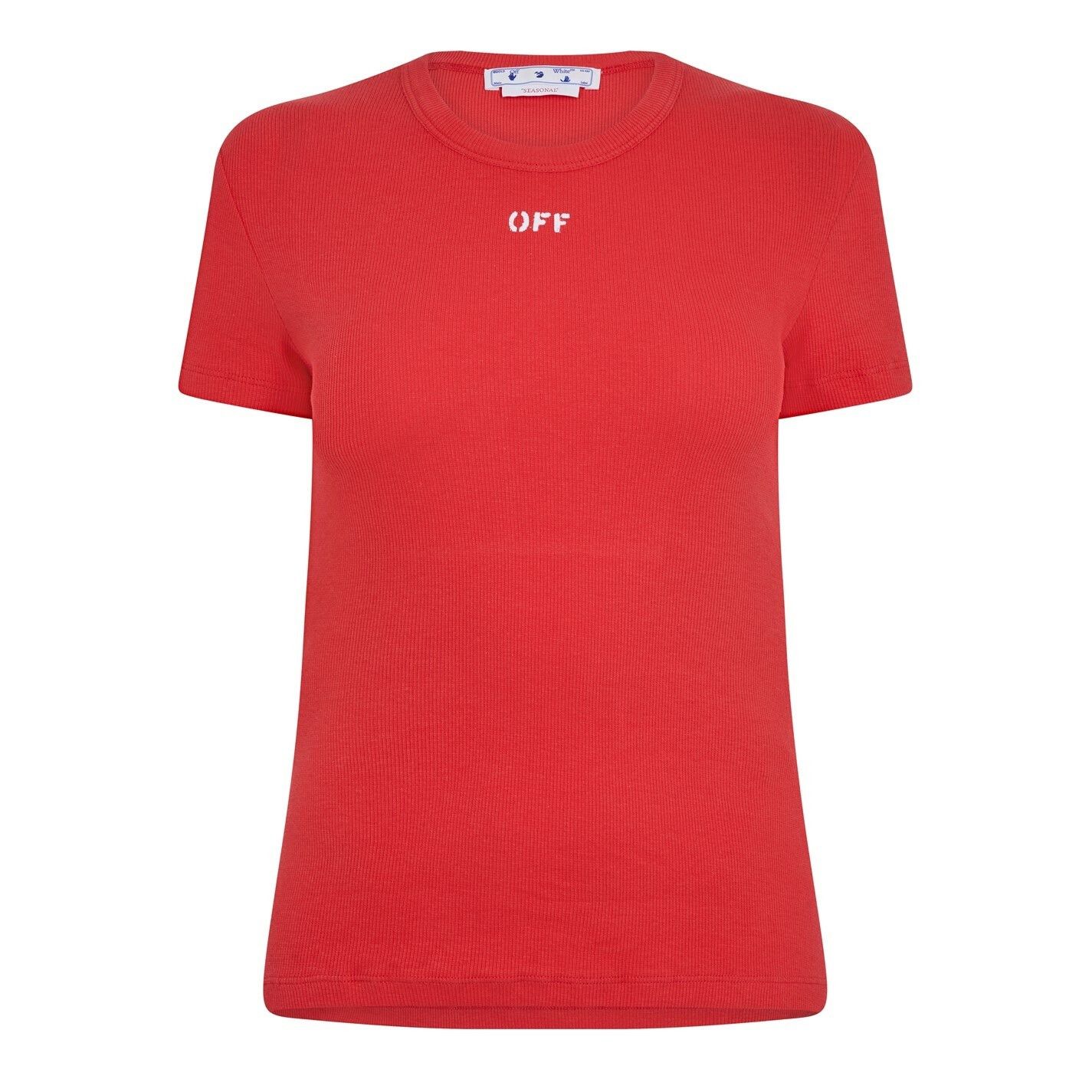 Off-White o1mle0425 Stamp T-Shirt in Red Size M / US 6-8 / IT 42-44 - 2 Thumbnail