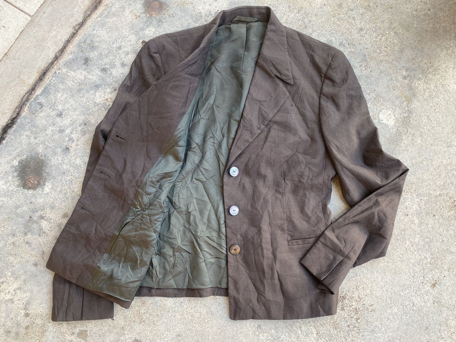 Vintage Vintage 90's Gucci by Tom Ford Silk & Wool Blazer Size S / US 4 / IT 40 - 11 Thumbnail