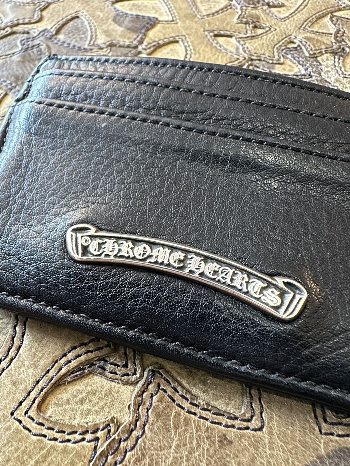 Chrome Hearts CHROME HEARTS PONY HAIR GRINCH GREEN PATCH WALLET Size ONE SIZE - 4 Thumbnail