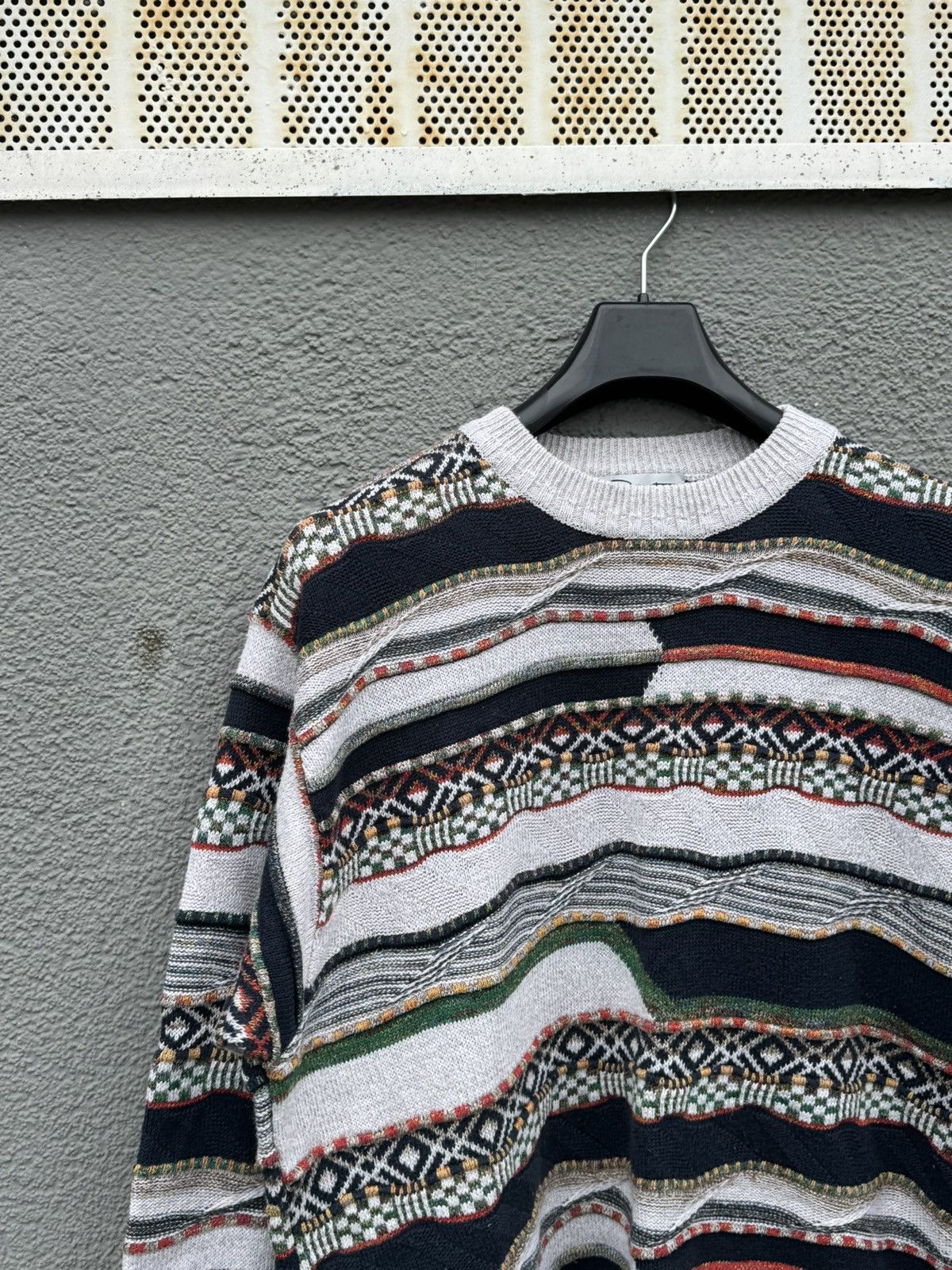 Vintage Coogi Style Vintage Point Of Italy Knitted Sweater Size US L / EU 52-54 / 3 - 2 Thumbnail