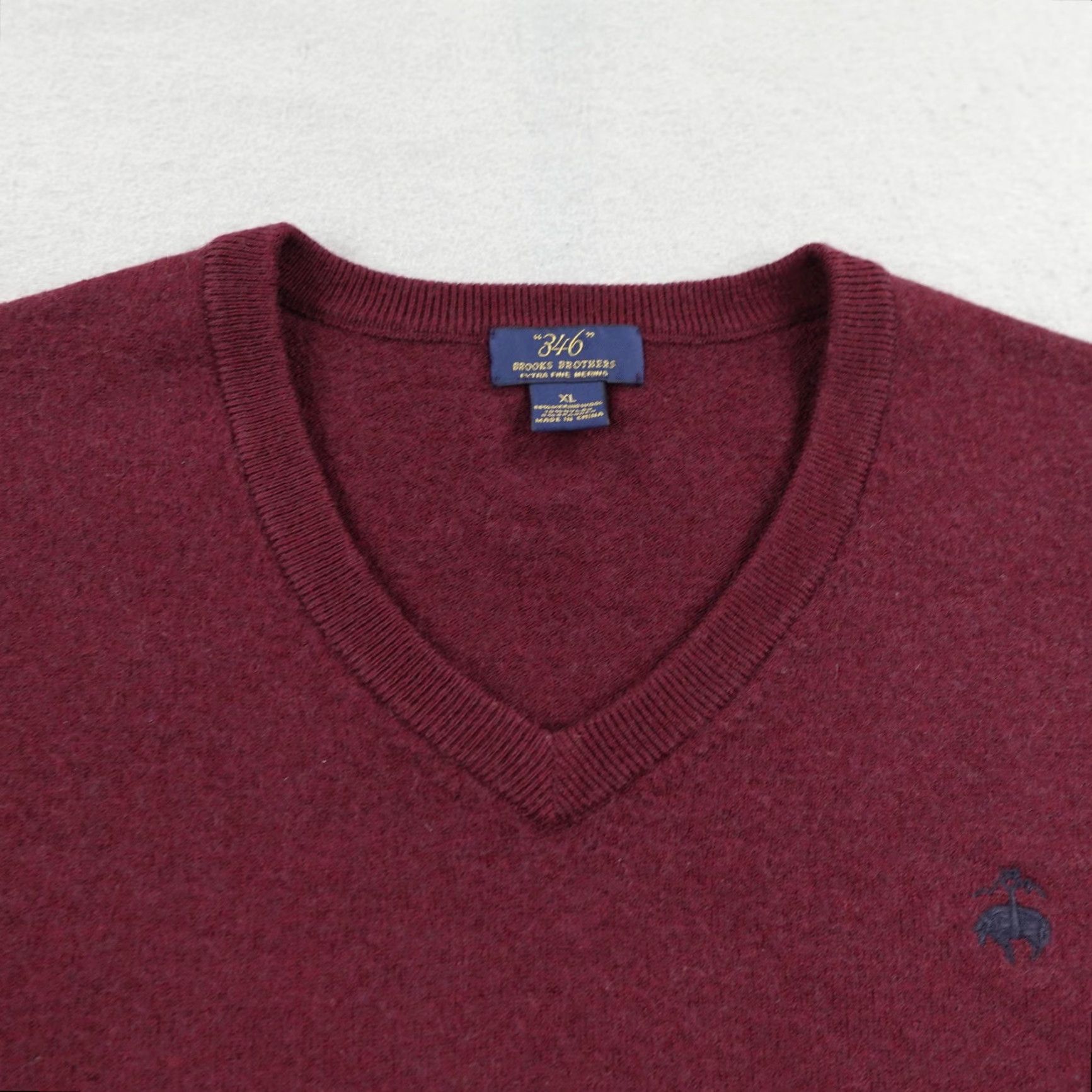 Brooks Brothers VINTAGE Brooks Brothers 346 Sweater Mens XL Burgundy Merino Wool Blend V-Neck Pullover Wool Blend Knit Solid Long Sleeve Mens XL Burgundy Size US XL / EU 56 / 4 - 2 Thumbnail