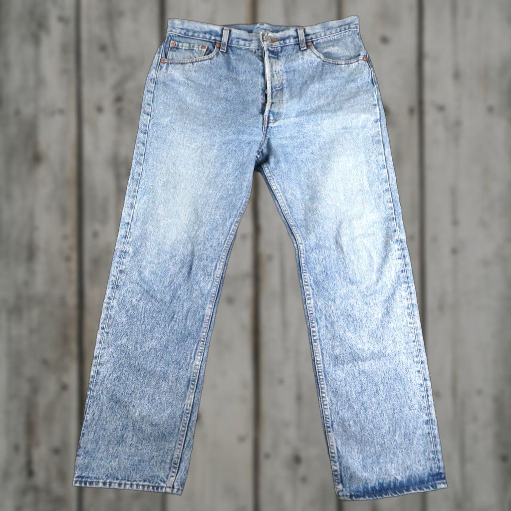 Levi's VINTAGE Levi's 501 Jeans Denim Blue 36x30 Mens USA Straight 90s 5-Pocket Design Size US 36 / EU 52 - 1 Thumbnail
