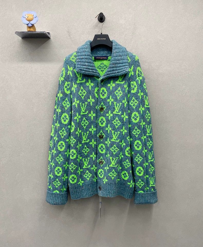 Louis Vuitton Louis Vuitton Year of the Tiger Limited Turquoise Cardigan Size US XXL / EU 58 / 5 - 1 Thumbnail