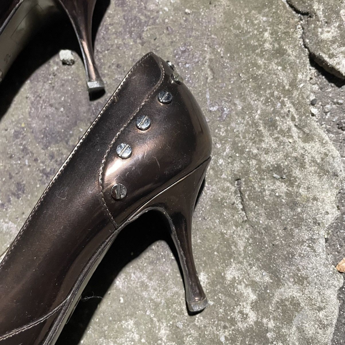 Dolce & Gabbana Dolce Gabbana Leather Slingback Pumps heels platform studded Size US 6 / IT 36 - 5 Thumbnail