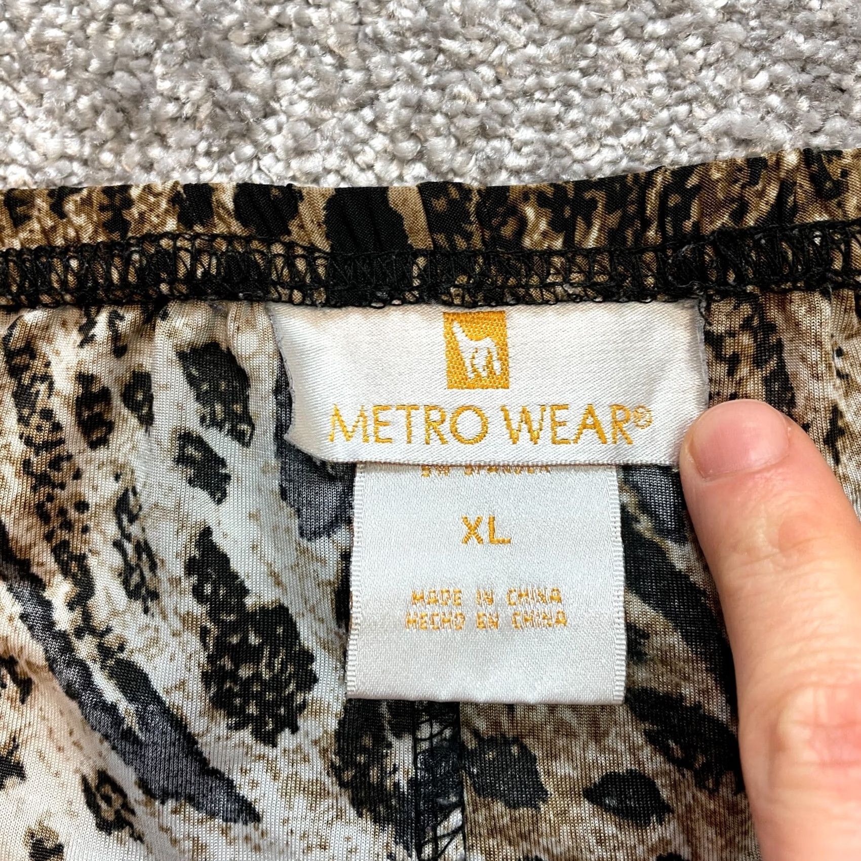 Etro Metro wear Skirt Womens XL Women Line Leopard Print Polyester Spandex Stretch Midi Size 40" / US 18 - 7 Thumbnail