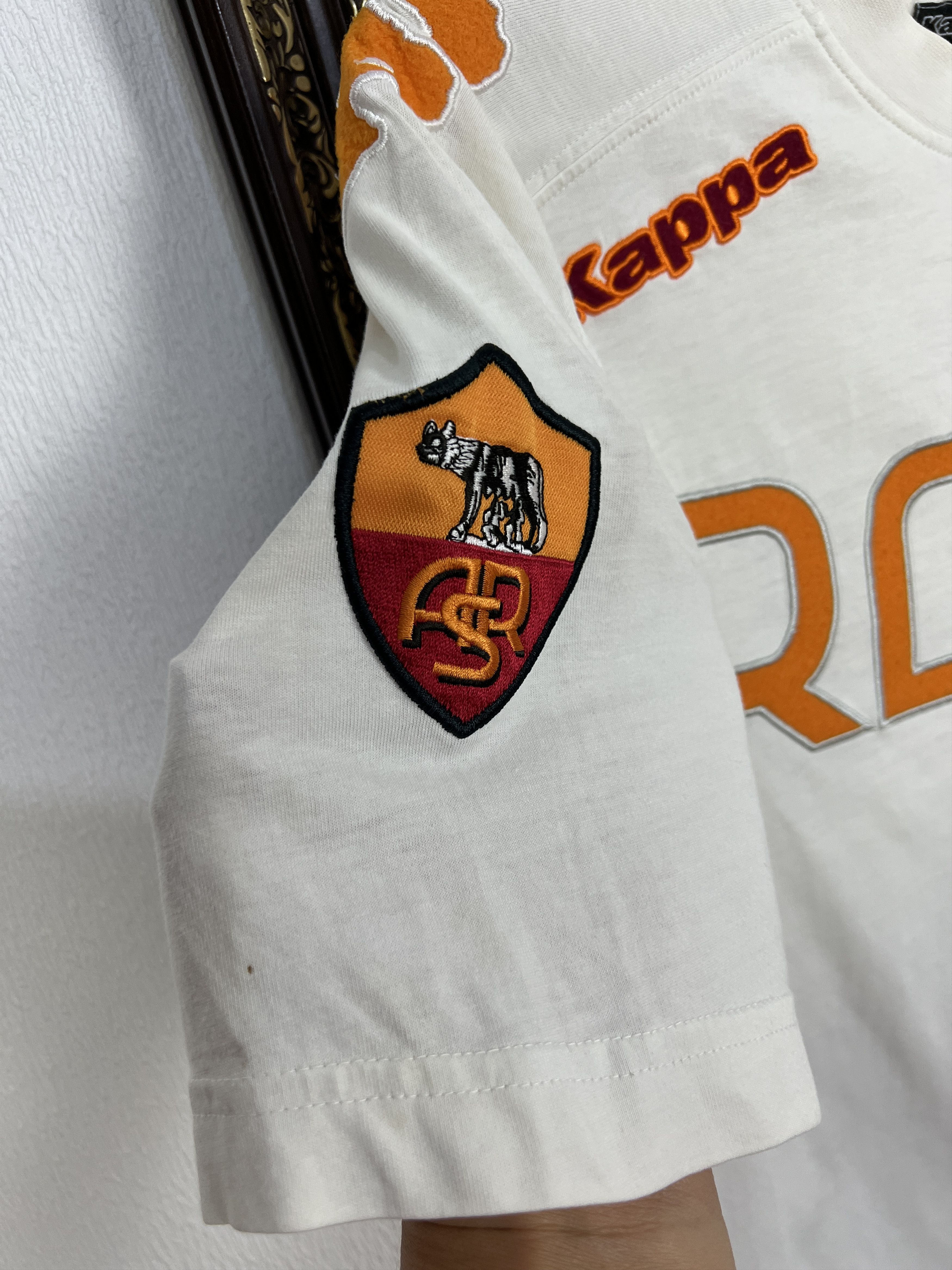 Kappa Vintage AC Roma Football Train Shirt Soccer White Maglia Size US S / EU 44-46 / 1 - 4 Thumbnail