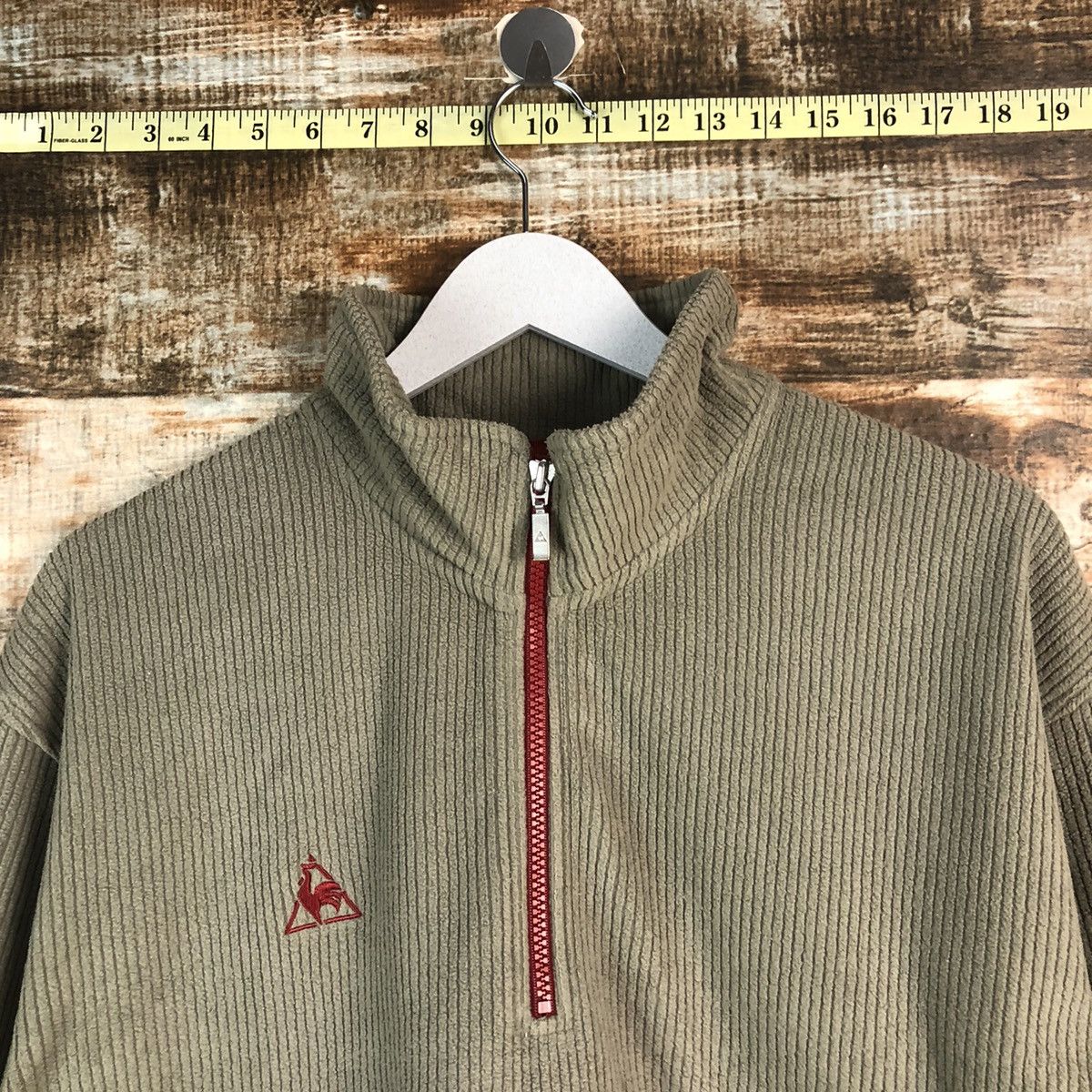Le Coq Sportif × Vintage Le Coq Sportif vintage Green Sweatshirt #A2363 Size US L / EU 52-54 / 3 - 4 Thumbnail