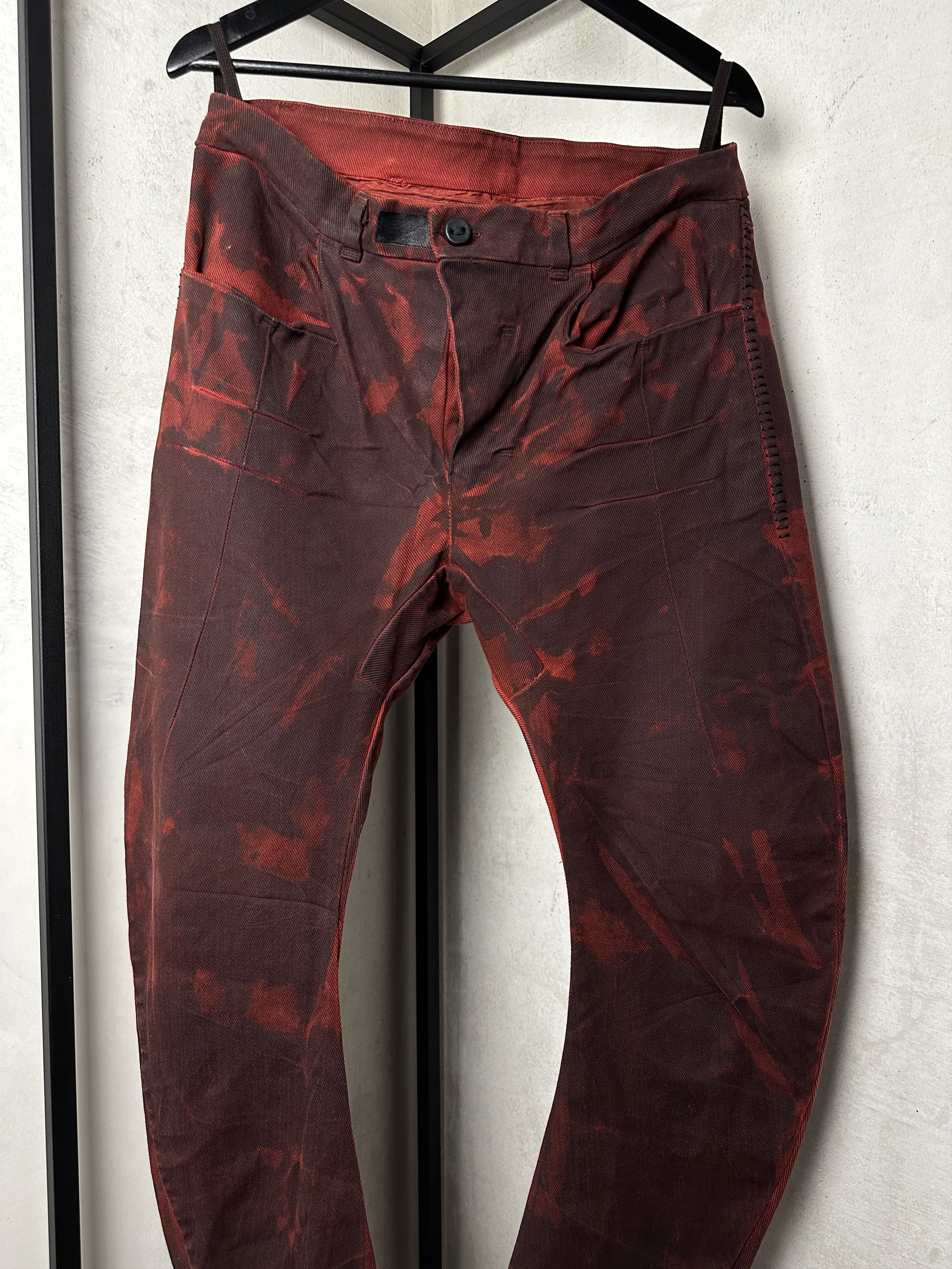 Boris Bidjan Saberi BBS P13 Handsewn Blood Denim Pants Size US 36 / EU 52 - 5 Thumbnail