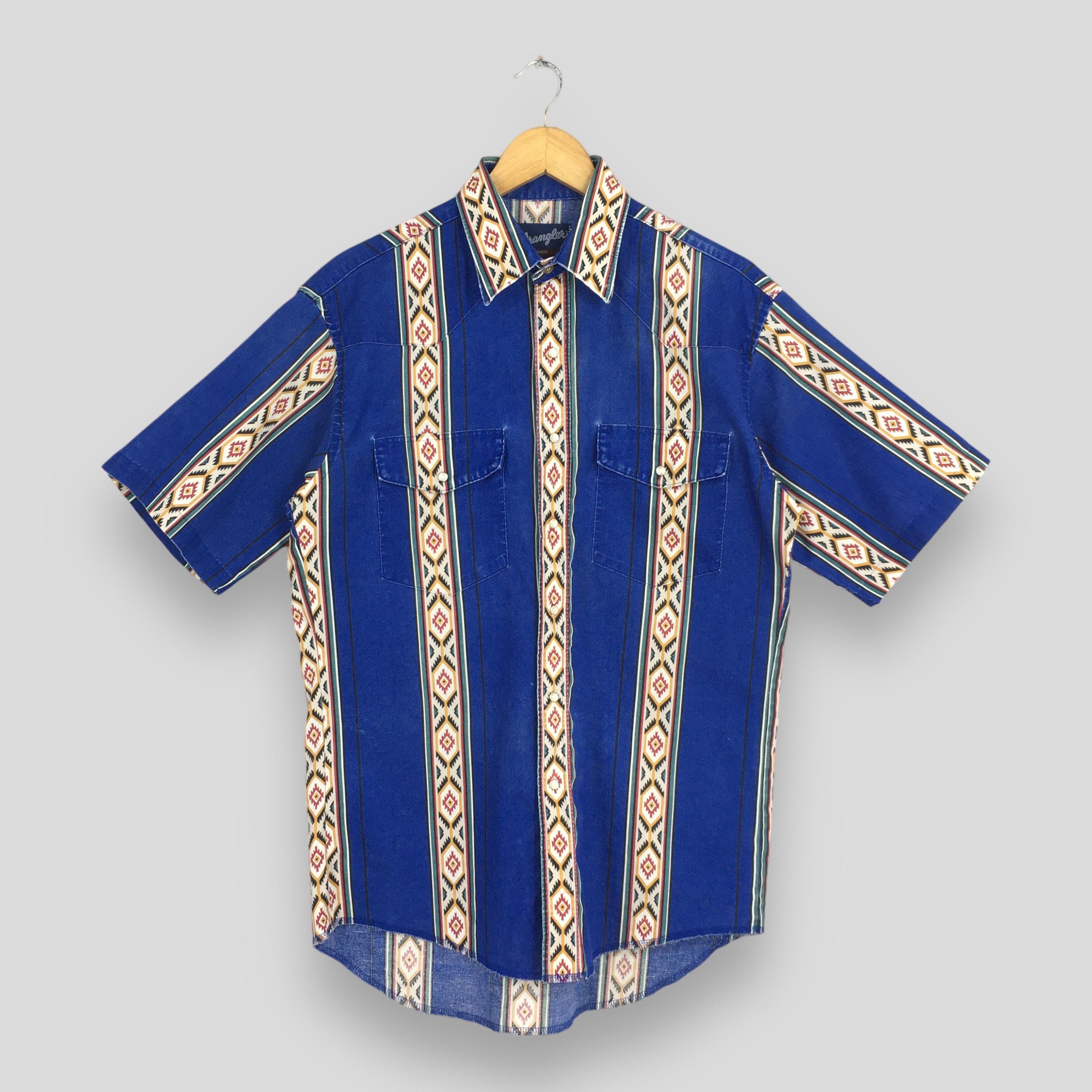 Wrangler Vintage 80s Wrangler Aztec Navajo Western Rodeo Shirt Medium Size US M / EU 48-50 / 2 - 1 Thumbnail