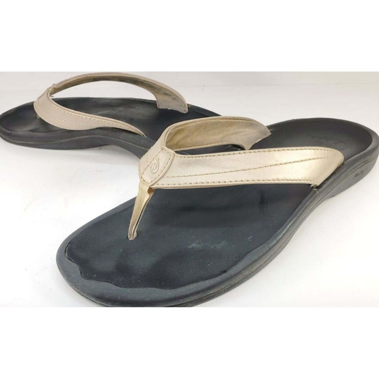 Olukai OluKai Flip Flop Womens Beige Ohana Sandals Flops Thong Toe Post Brown Size Women Size US 9 / IT 39 - 2 Thumbnail