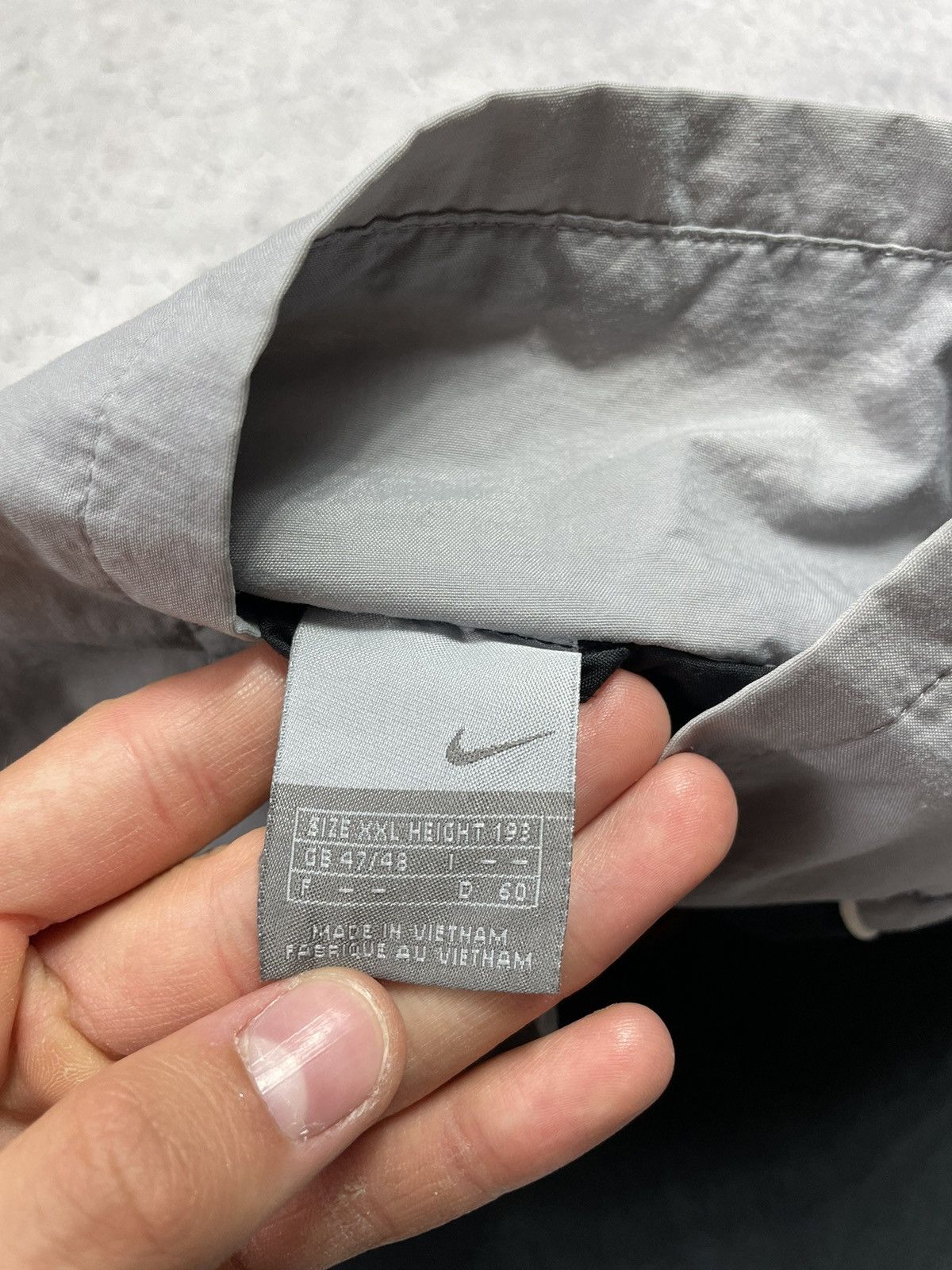 Nike × Vintage Nike Drill Y2K Swoosh Vintage Nylon Jacket Size US XXL / EU 58 / 5 - 8 Thumbnail