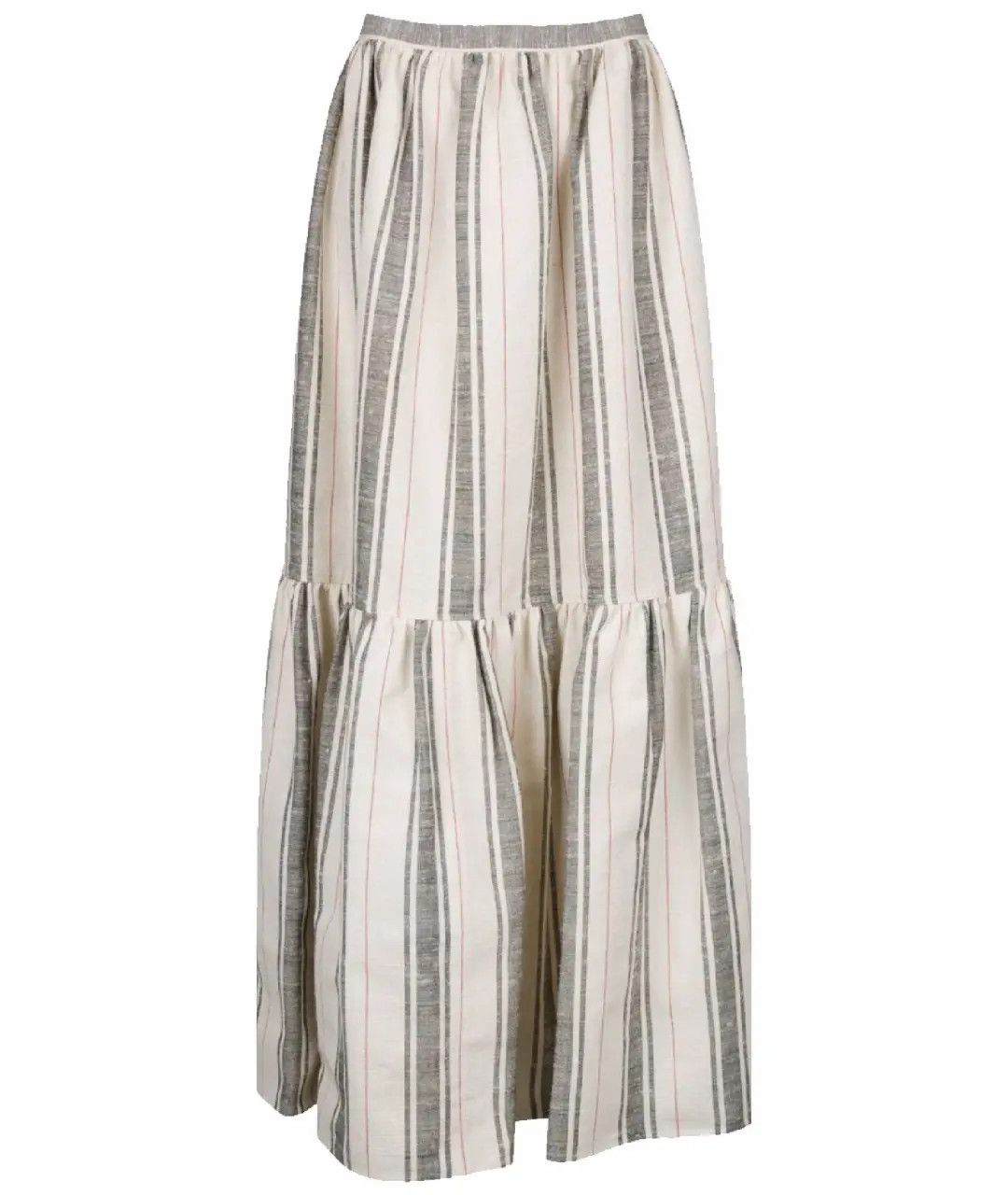 Dior o1y0825 Maxi Skirt in Ivory/Gray Size 28" / US 6 / IT 42 - 1 Thumbnail