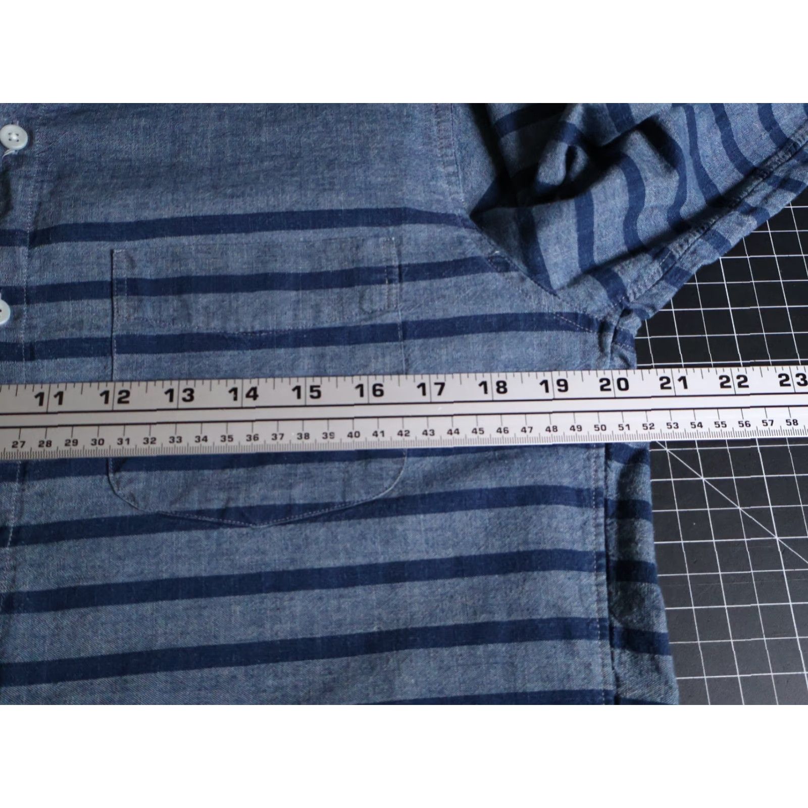 J.Crew VINTAGE J.CREW Chambray Shirt Men’s Medium Blue Striped Slim Fit Button-Down Collar Size US M / EU 48-50 / 2 - 5 Thumbnail