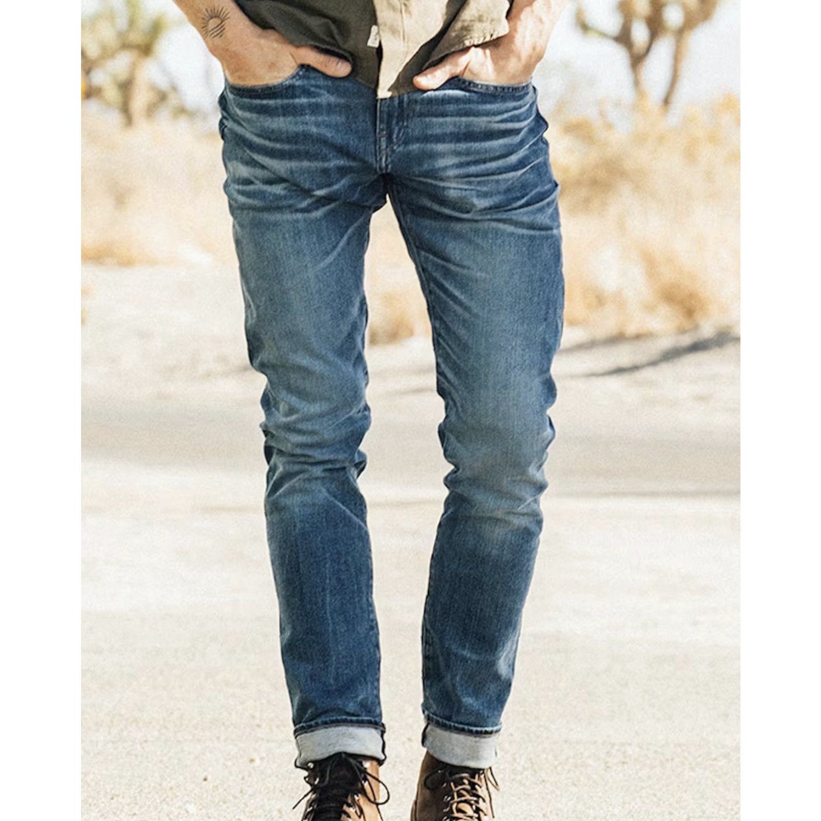 KATO HIROSHI KATO The Scissors Slim Tapered Stretch Selvedge Denim Jeans Sz 30 Slim Fit Mens 30 Blue Denim 4-way Stretch Zipper Fly Inseam 33 Vintage: No Size US 30 / EU 46 - 2 Thumbnail