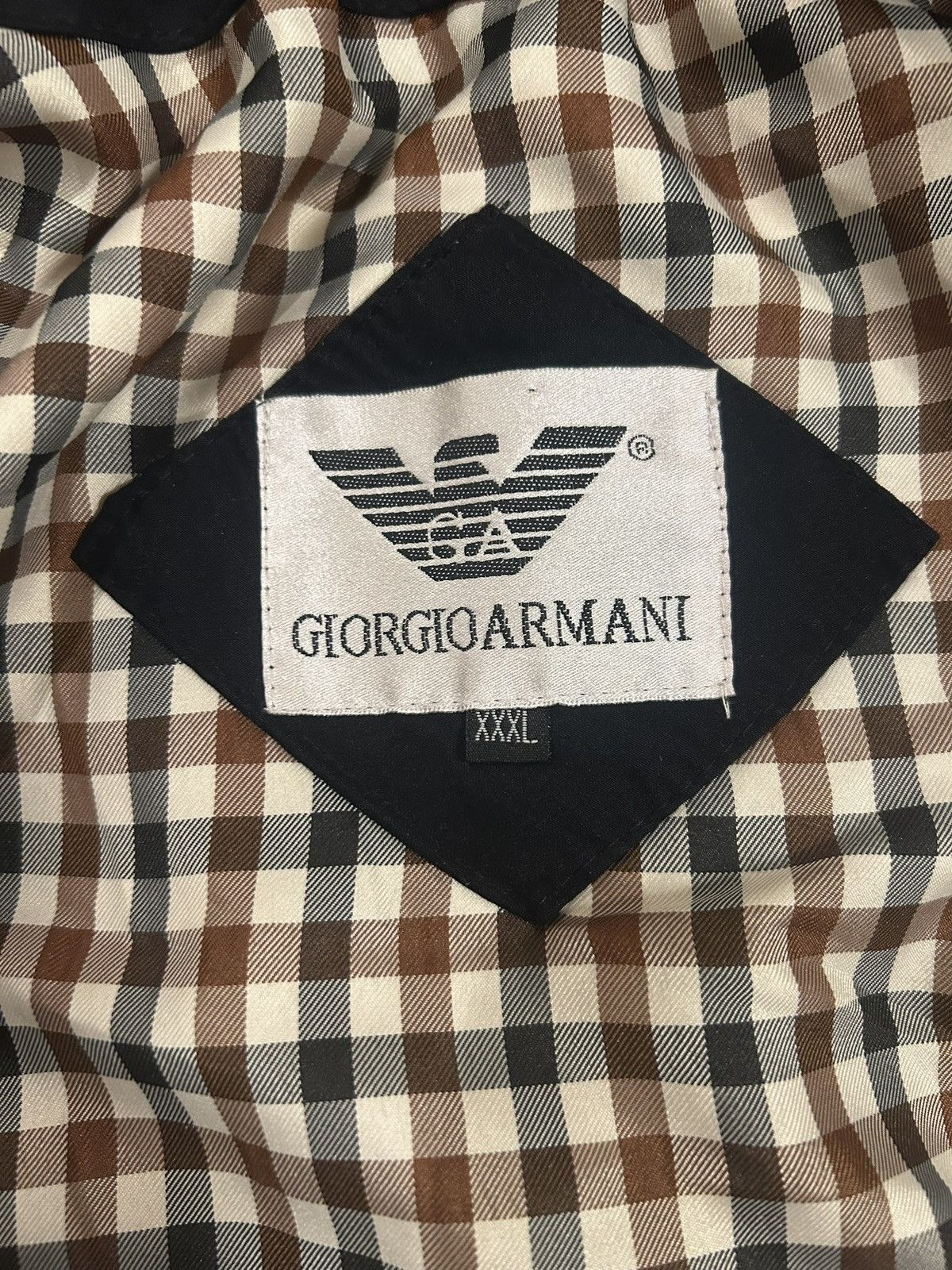 Giorgio Armani Vintage Giorgio Armani Trench Coat Plaid Lined Men’s XXXL Size US XXL / EU 58 / 5 - 9 Thumbnail
