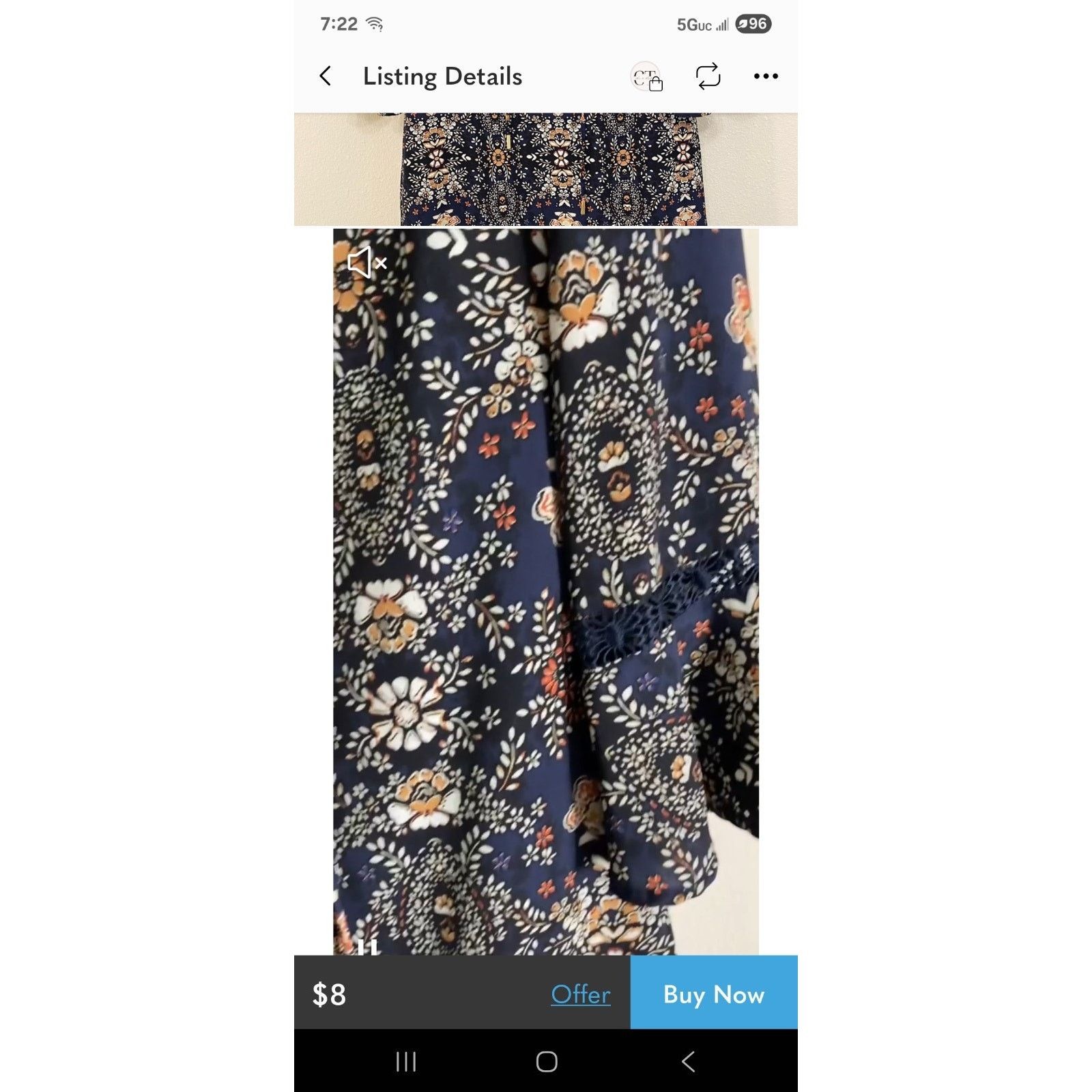 Jessica Simpson Jessica Simpson Dress XS 2-4 Floral Shift 3/4 Bell Sleeve Size XS / US 0-2 / IT 36-38 - 10 Thumbnail