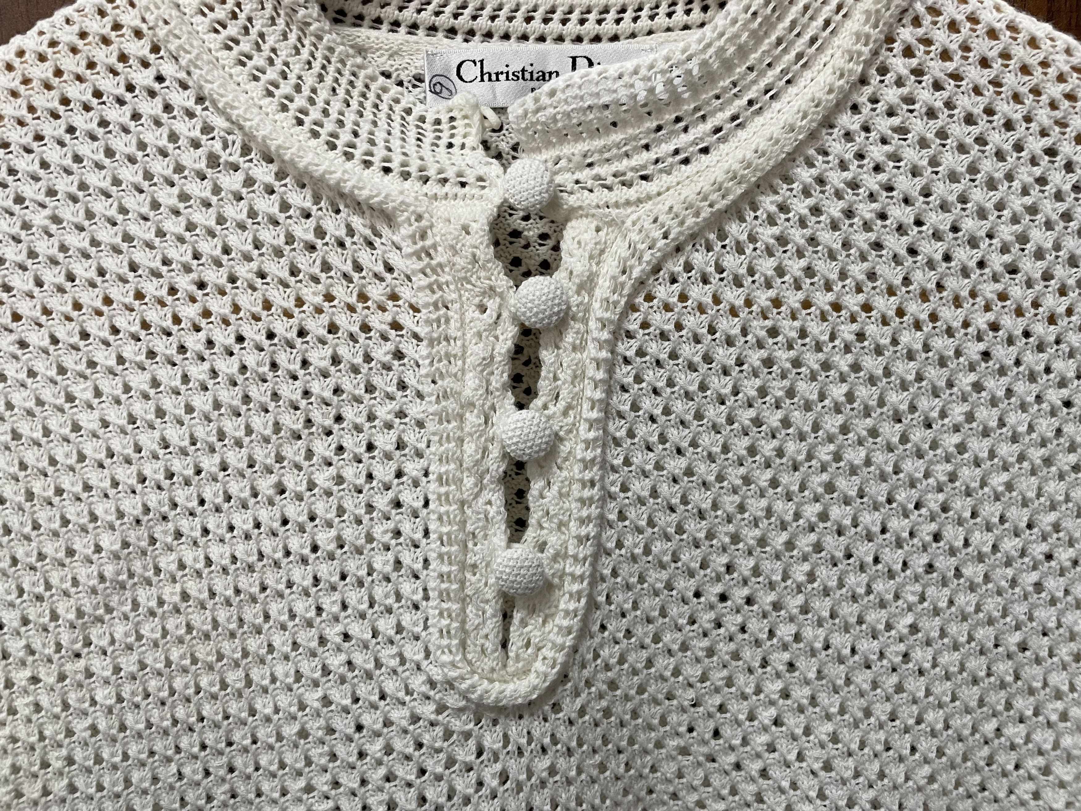 Dior Christian Dior - Knit Sweater - Crochet Size S / US 4 / IT 40 - 4 Thumbnail