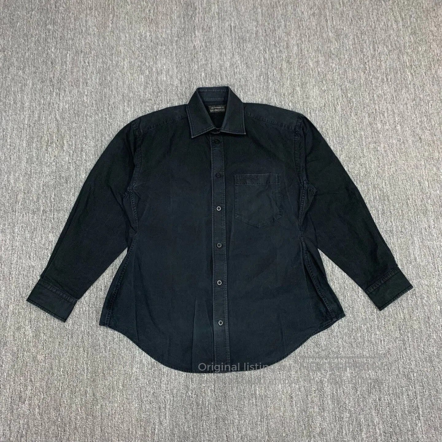 Balenciaga Balenciaga Black Distressed Shirt Jacket. Size US S / EU 44-46 / 1 - 1 Thumbnail