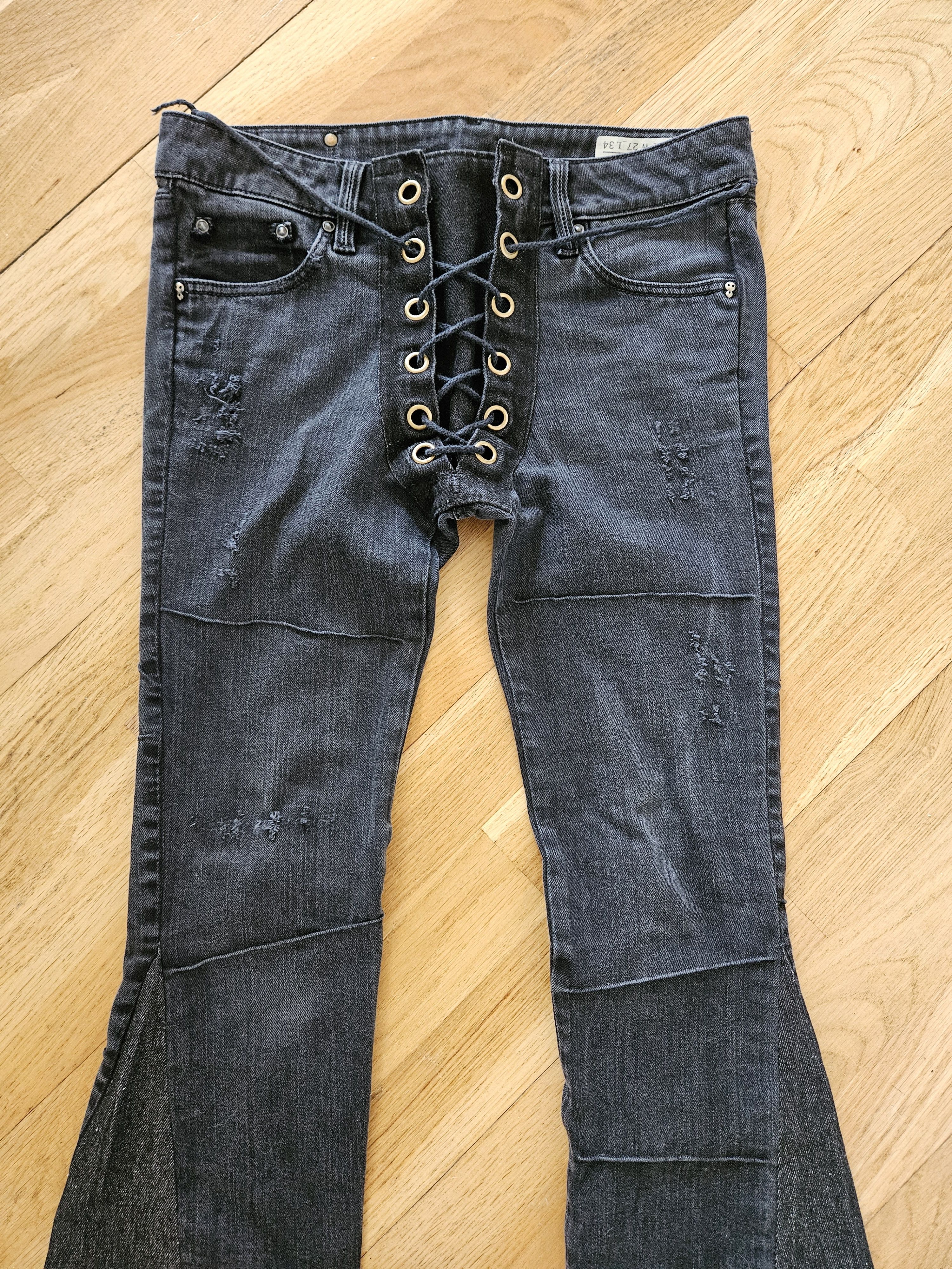Diesel Custom Flared Lace Up Segmented Size US 27 - 3 Thumbnail