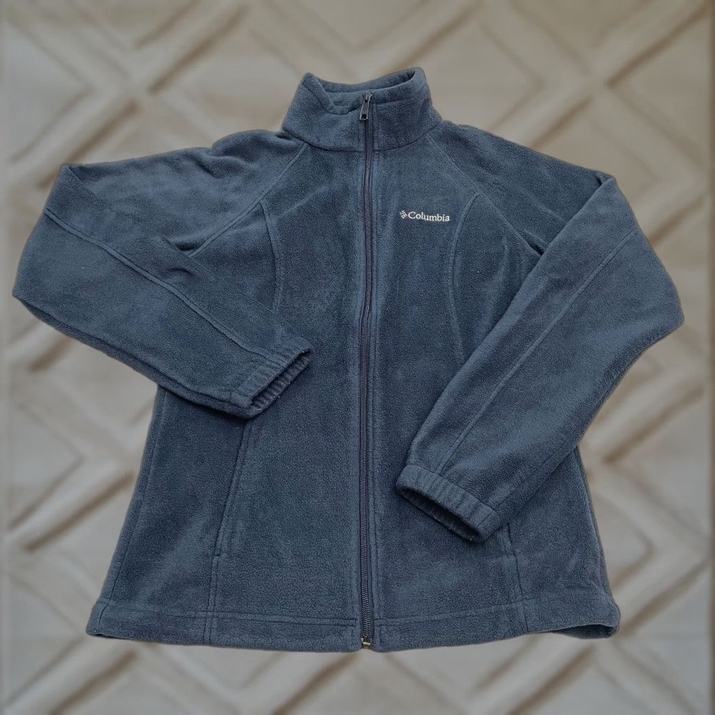 Vintage Columbia Jacket Womens Small Blue Benton Springs Full Zip Pockets Fleece Outdoor Casual Spring Fall Winter Outdoors Size S / US 4 / IT 40 - 1 Thumbnail
