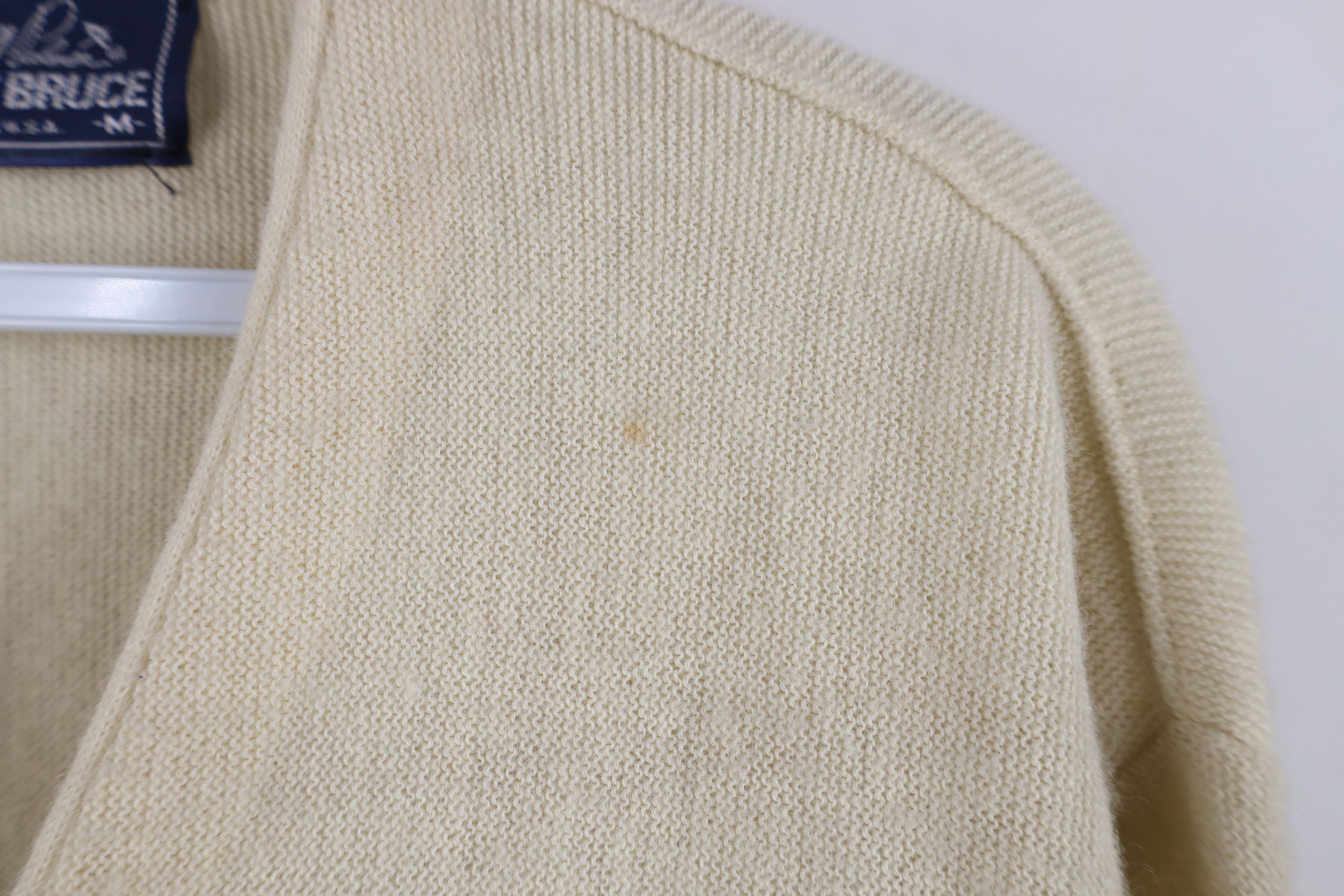 Vintage Vintage 70s Streetwear Button Cardigan Sweater Beige USA Size US M / EU 48-50 / 2 - 4 Thumbnail
