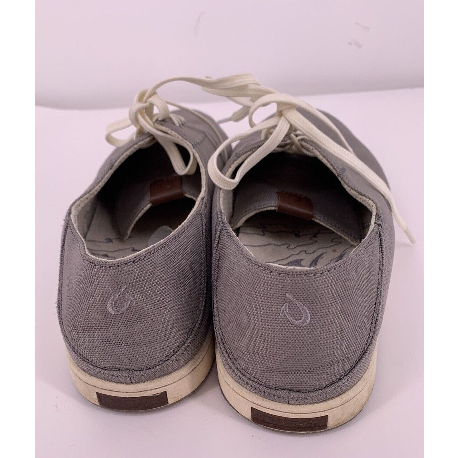 Olukai Olukai Kahu Lace Gray Canvas Lace Up Casual Shoes Sneakers Size US 11.5 / EU 44-45 - 5 Thumbnail