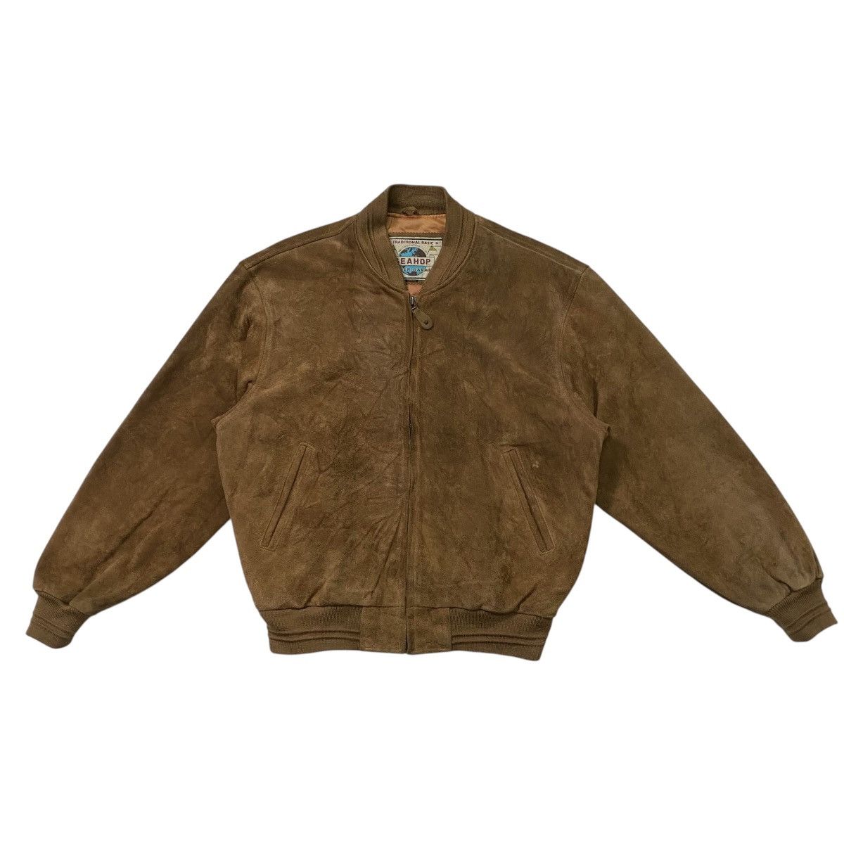 Japanese Brand Sea Hop Vintage 90s Leather Suede Jacket Schott Style Size US L / EU 52-54 / 3 - 5 Thumbnail