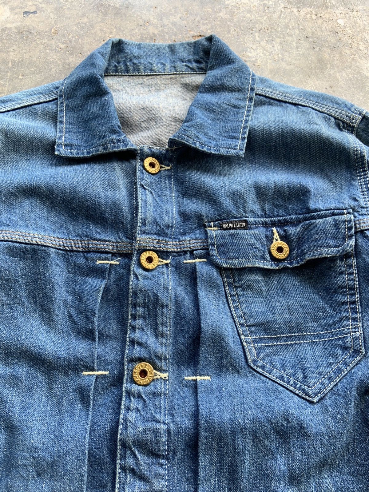 Polo Ralph Lauren Spring 2007 Polo Ralph Lauren Stadium Bear Blue Denim Jacket Size US M / EU 48-50 / 2 - 3 Thumbnail