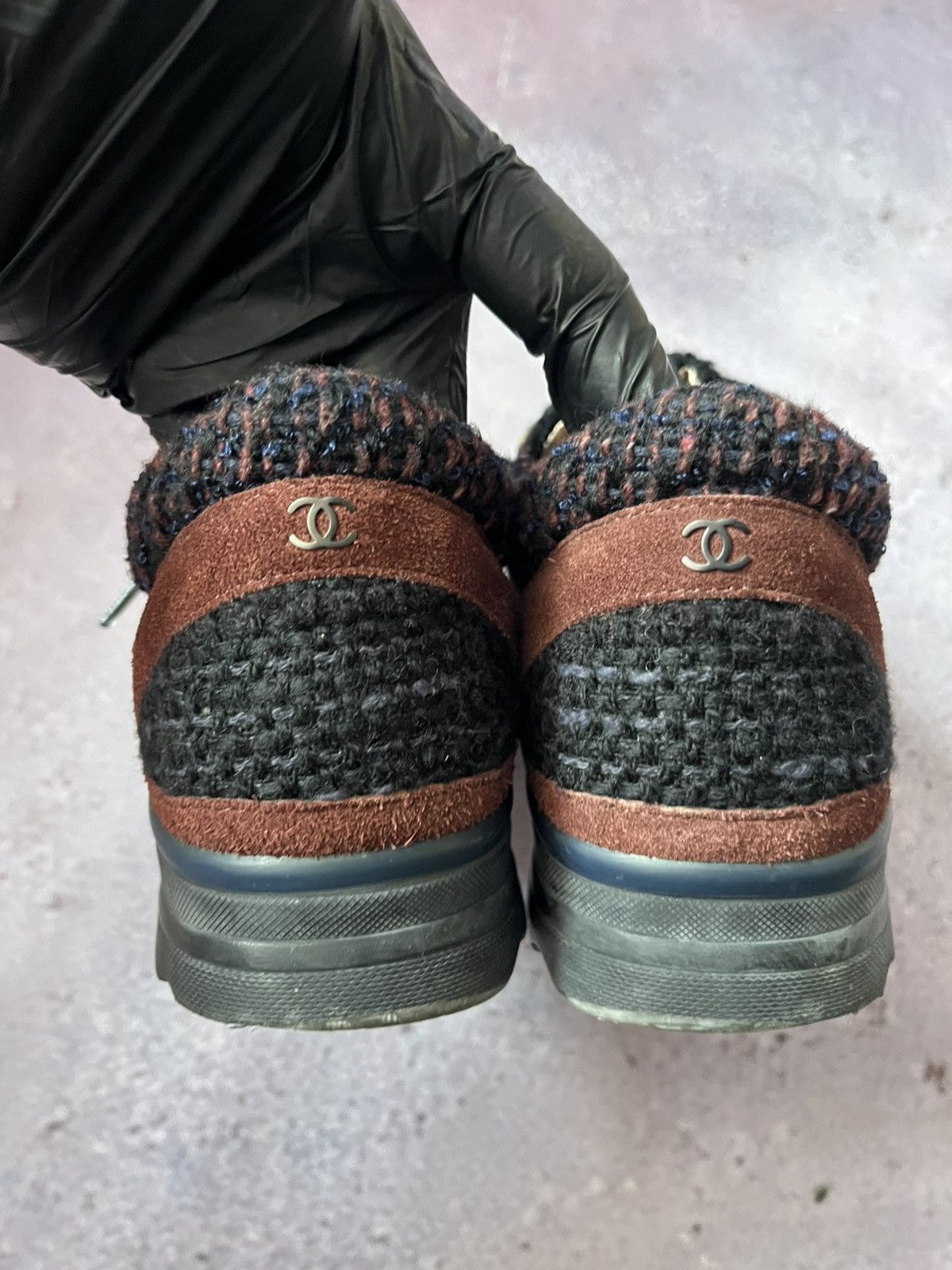 Chanel Chanel Multicolor Tweed,Leather and Suede Sneakers Size US 7.5 / IT 37.5 - 14 Thumbnail