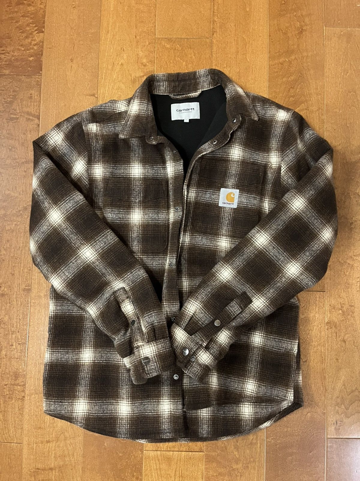 Carhartt Wip Carhartt WIP Brown Plaid Shirt Jacket Size US M / EU 48-50 / 2 - 1 Thumbnail